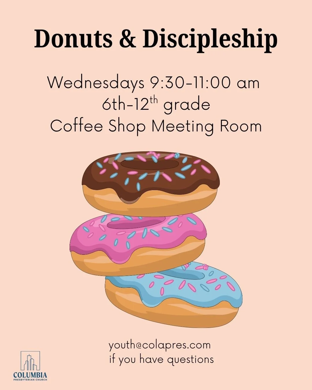 Youth! 6th-12th Grade, join us tomorrow!