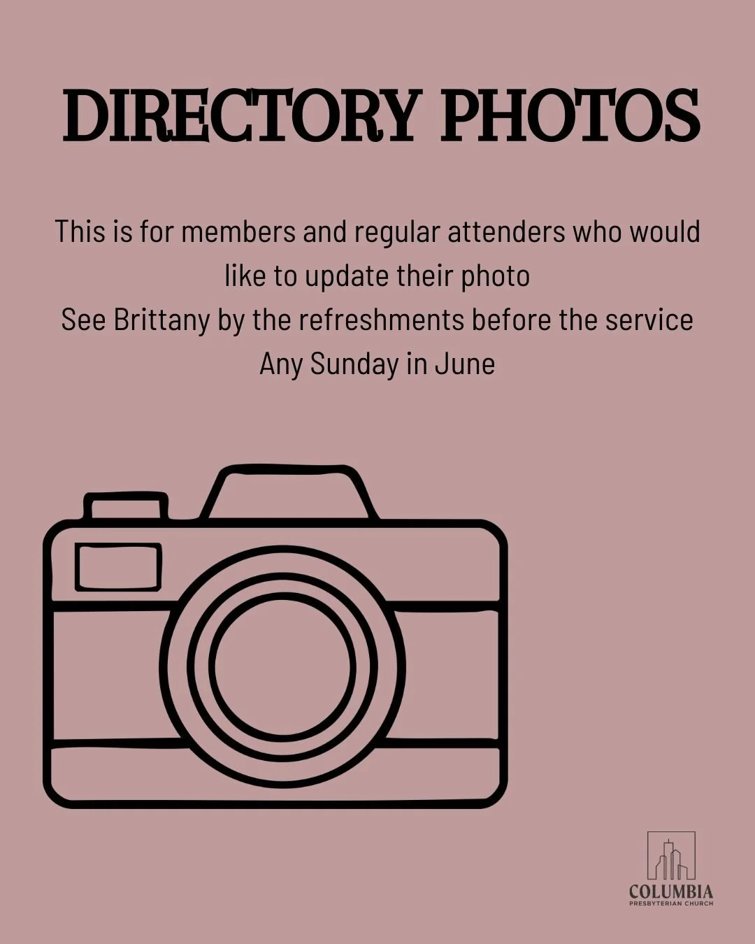 Need to update your directory photo? Now is the time!