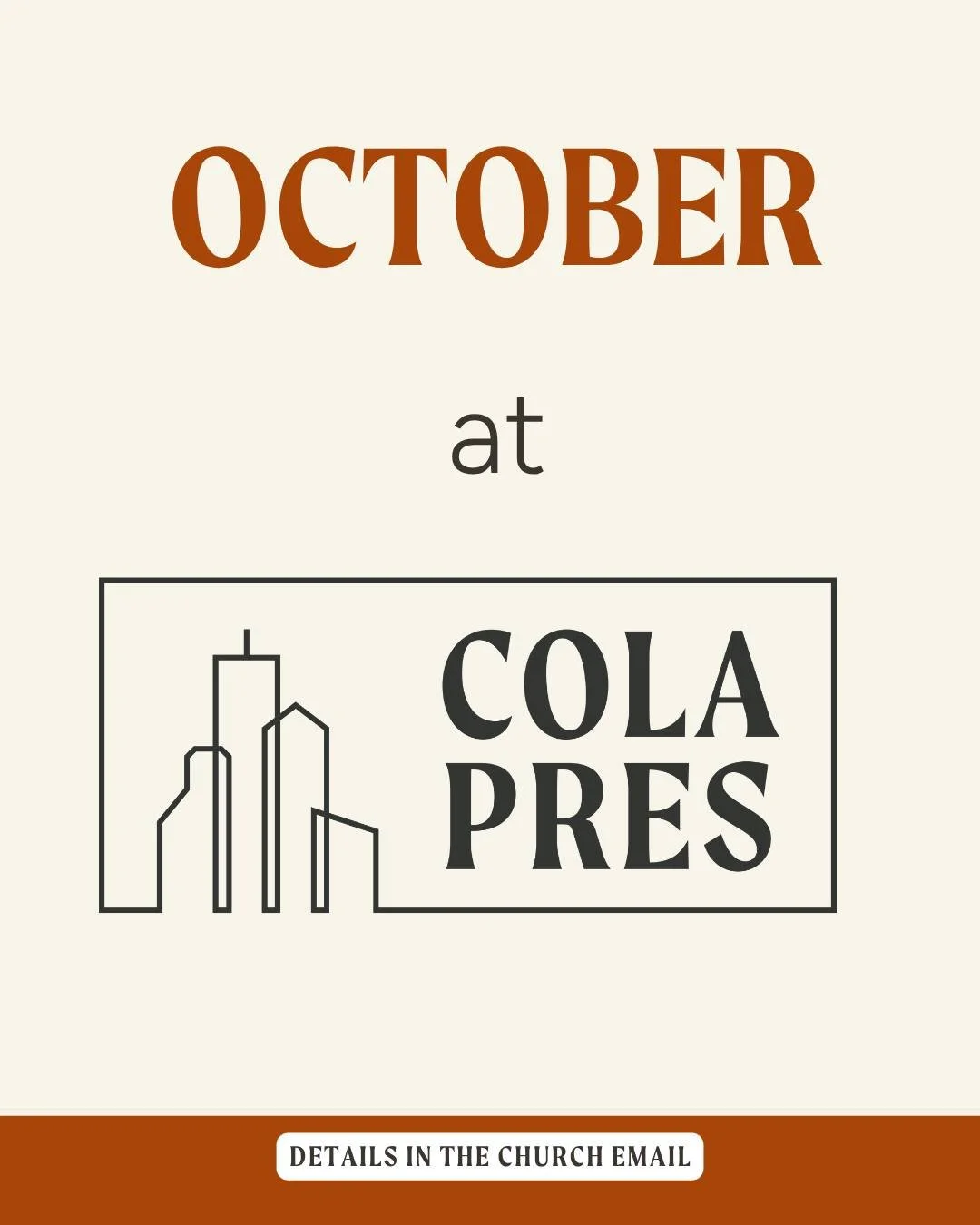 October is here! Swipe to see upcoming events.
