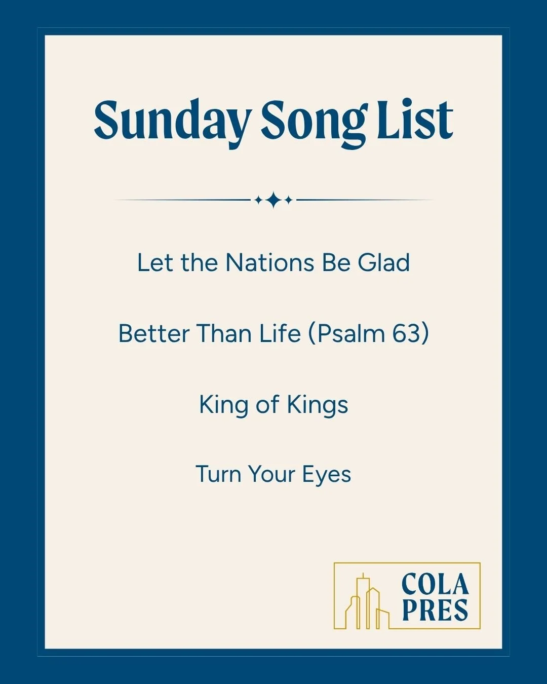 Better than Life is new for us this Sunday! Check out the Spotify playlist to listen ahead of time!