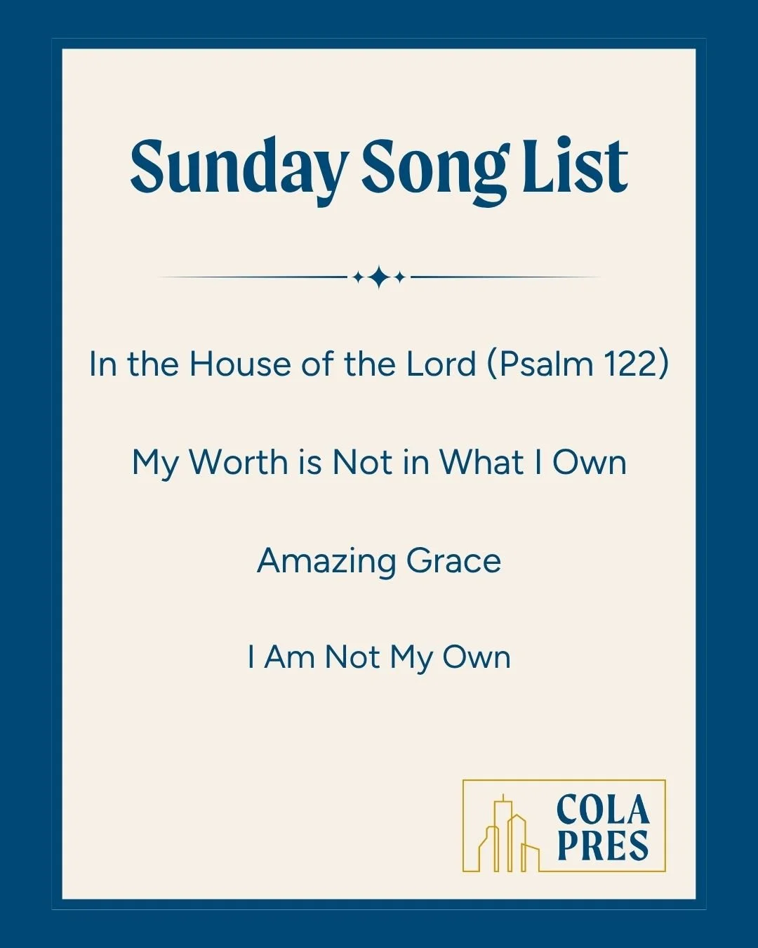 In preparation for worship on Sunday, here are the songs we will be singing.