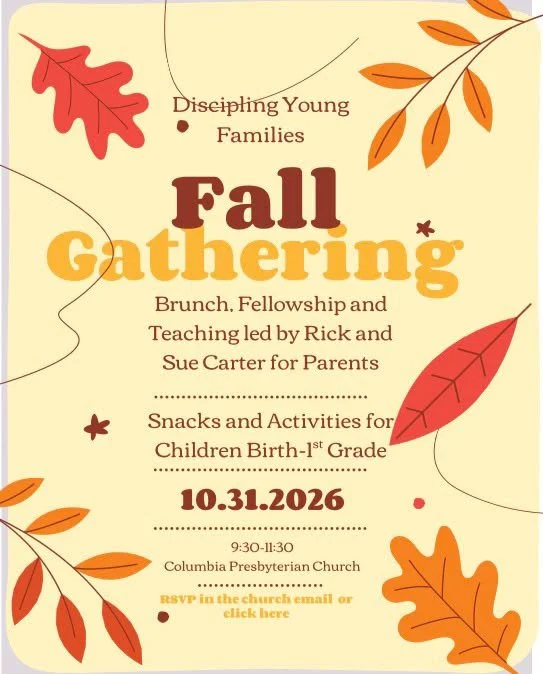 Families of children ages birth- 1st grade! We are hosting a special event just for you! Please RSVP through the church email.