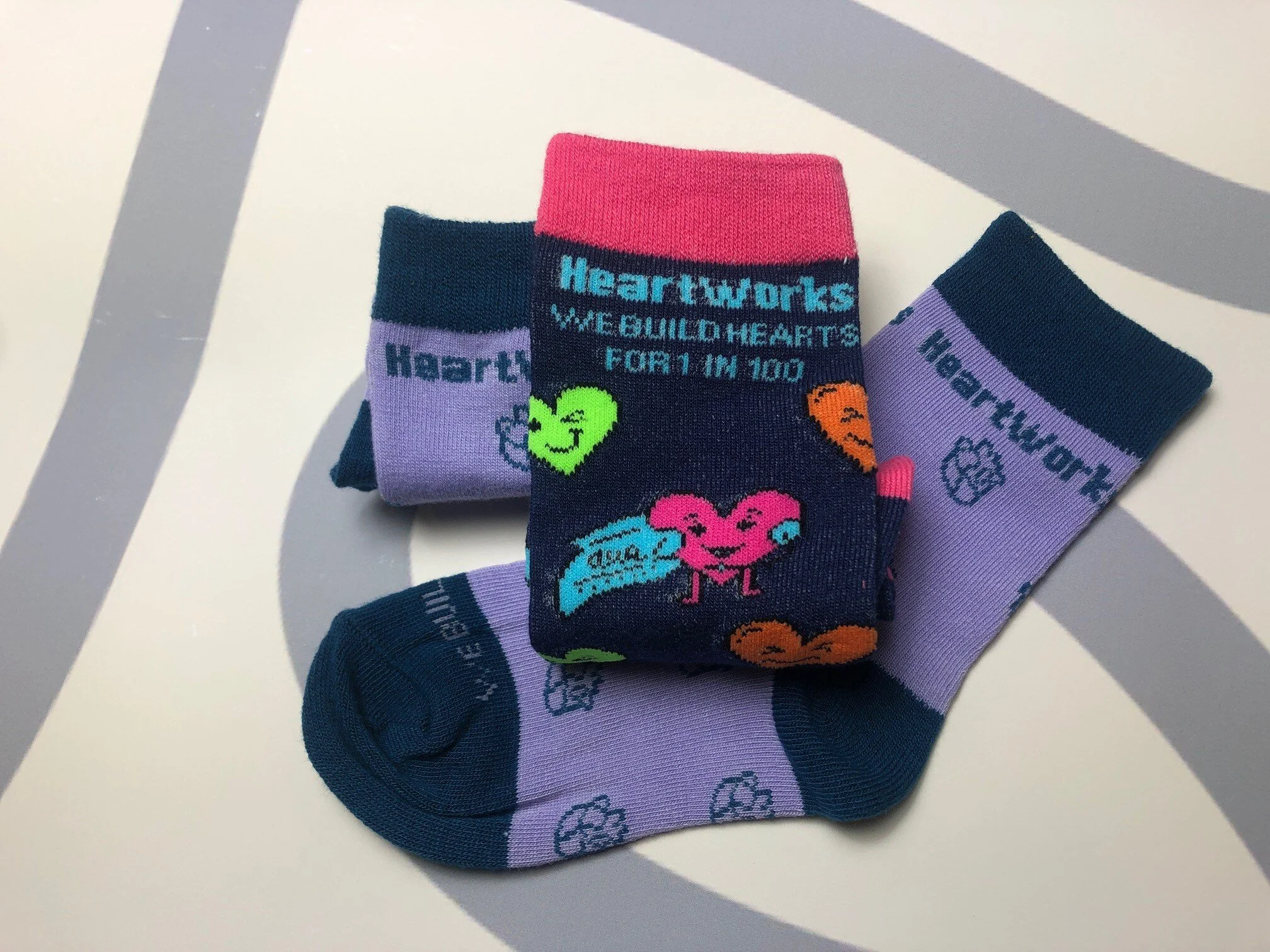CHD socks for Ava
