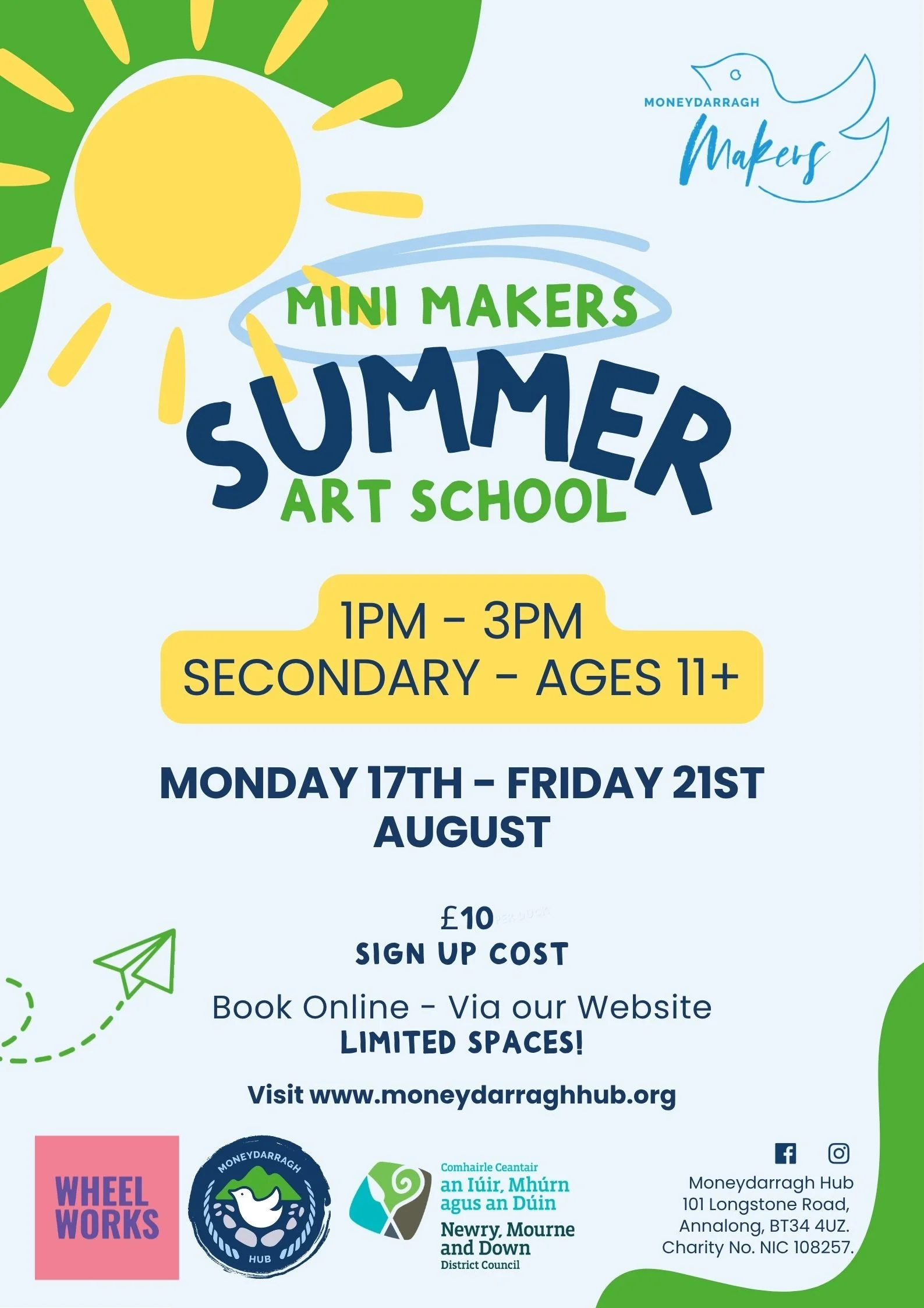 Mini Makers Summer Art School (1pm to 3pm - SECONDARY AGES 11+)