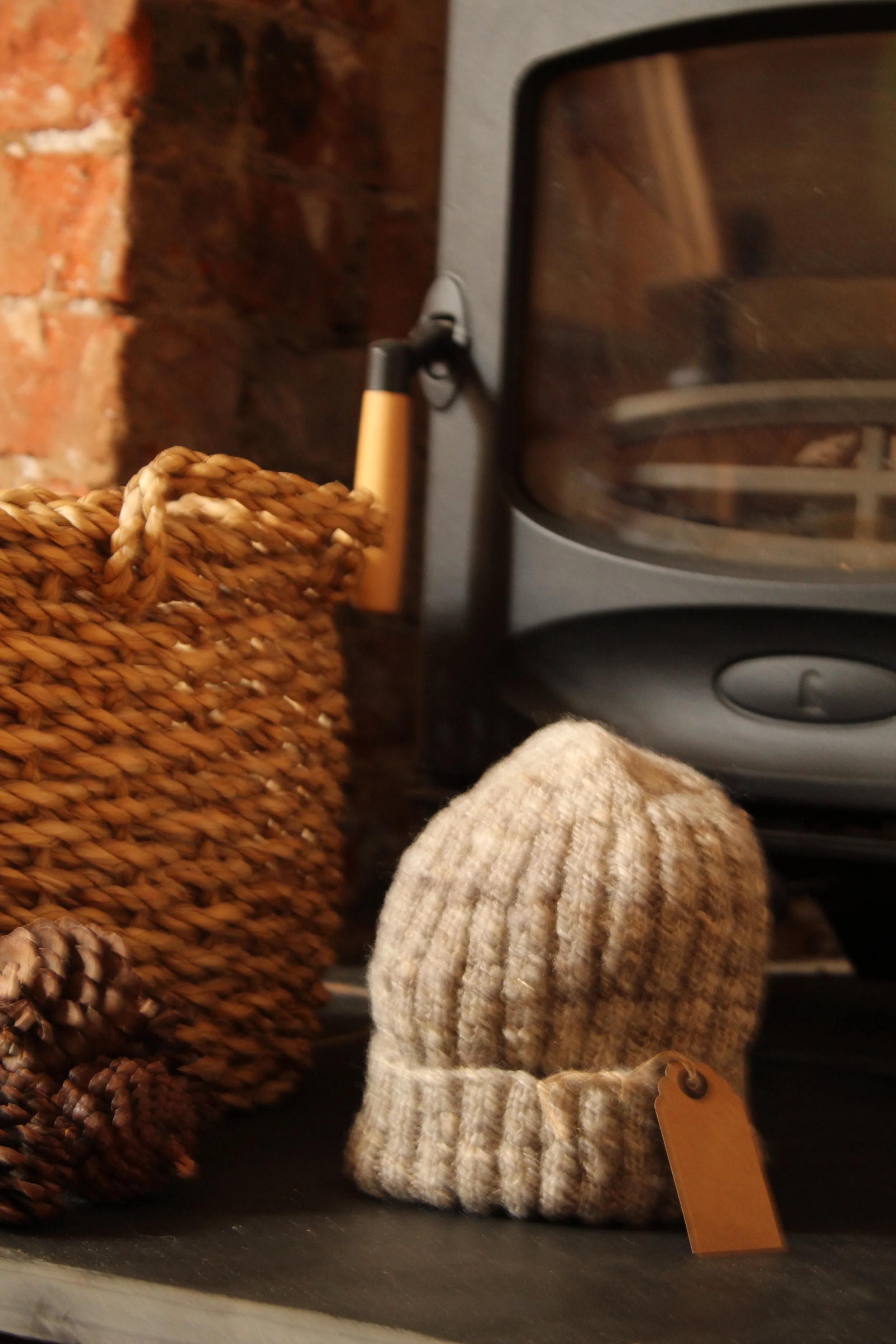 Hand-spun, Handknitted hats  made from pure British  Wool