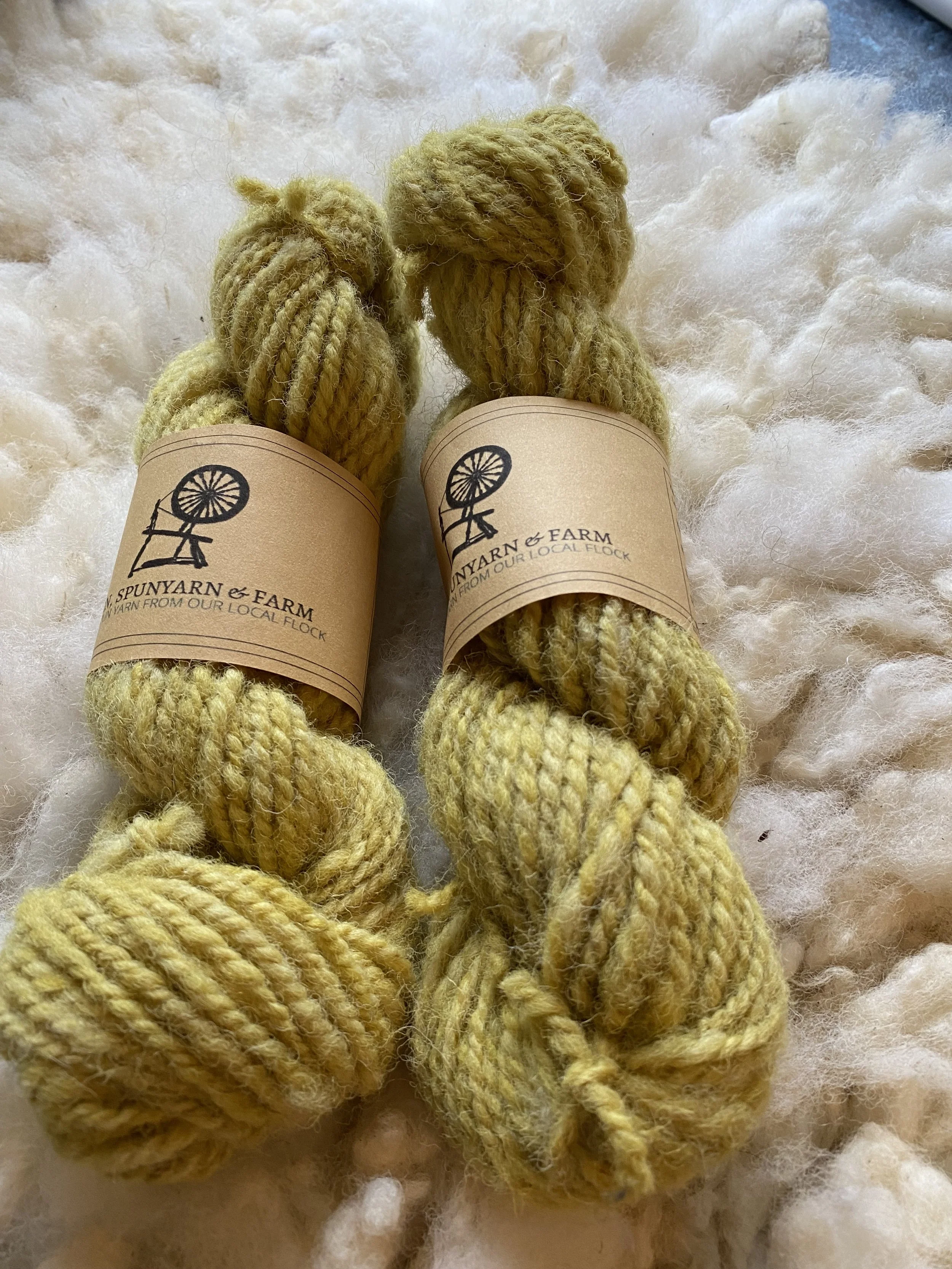Handspun Lemon Drizzle yarn