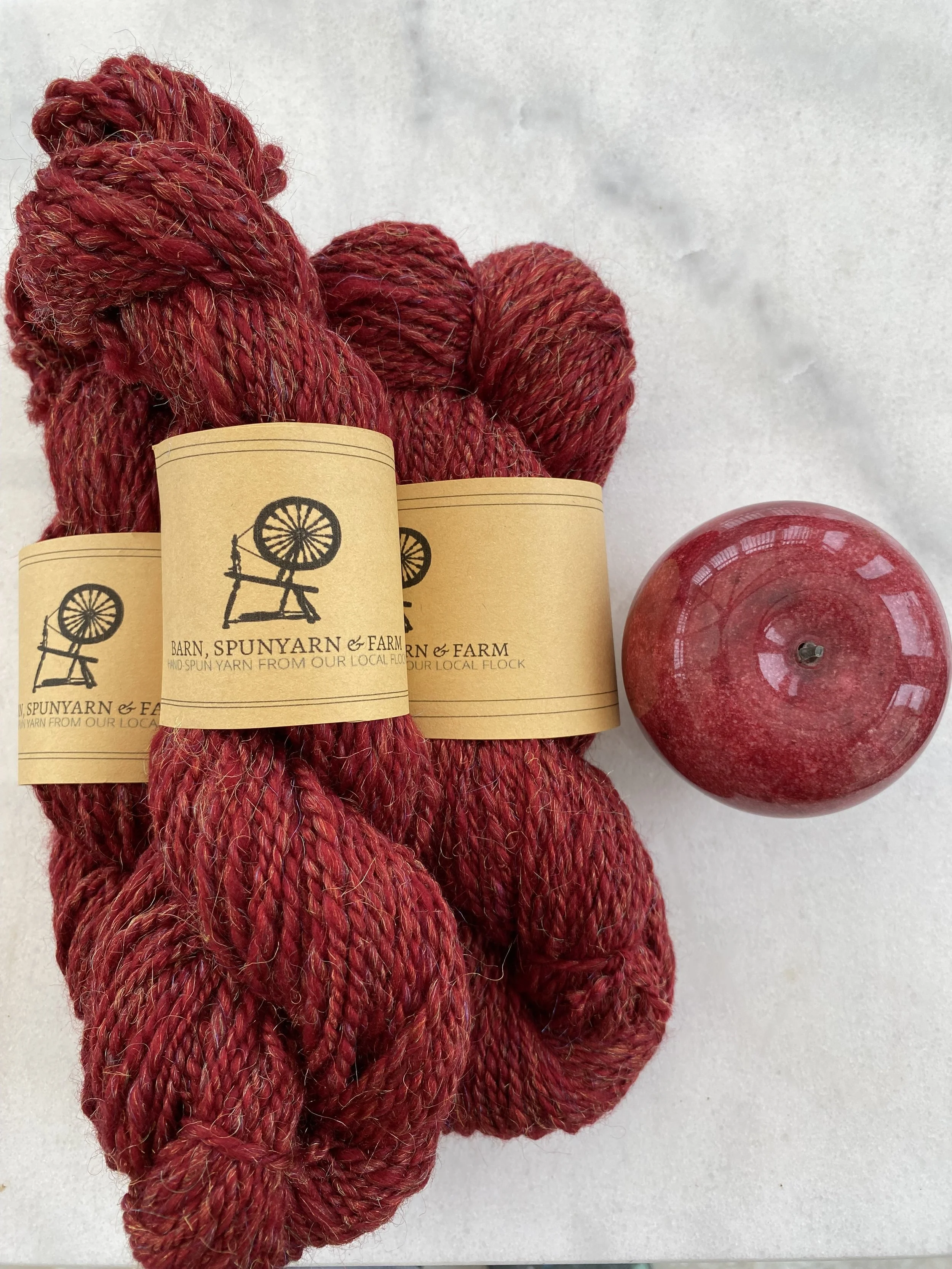 Handspun Red Wine Yarn