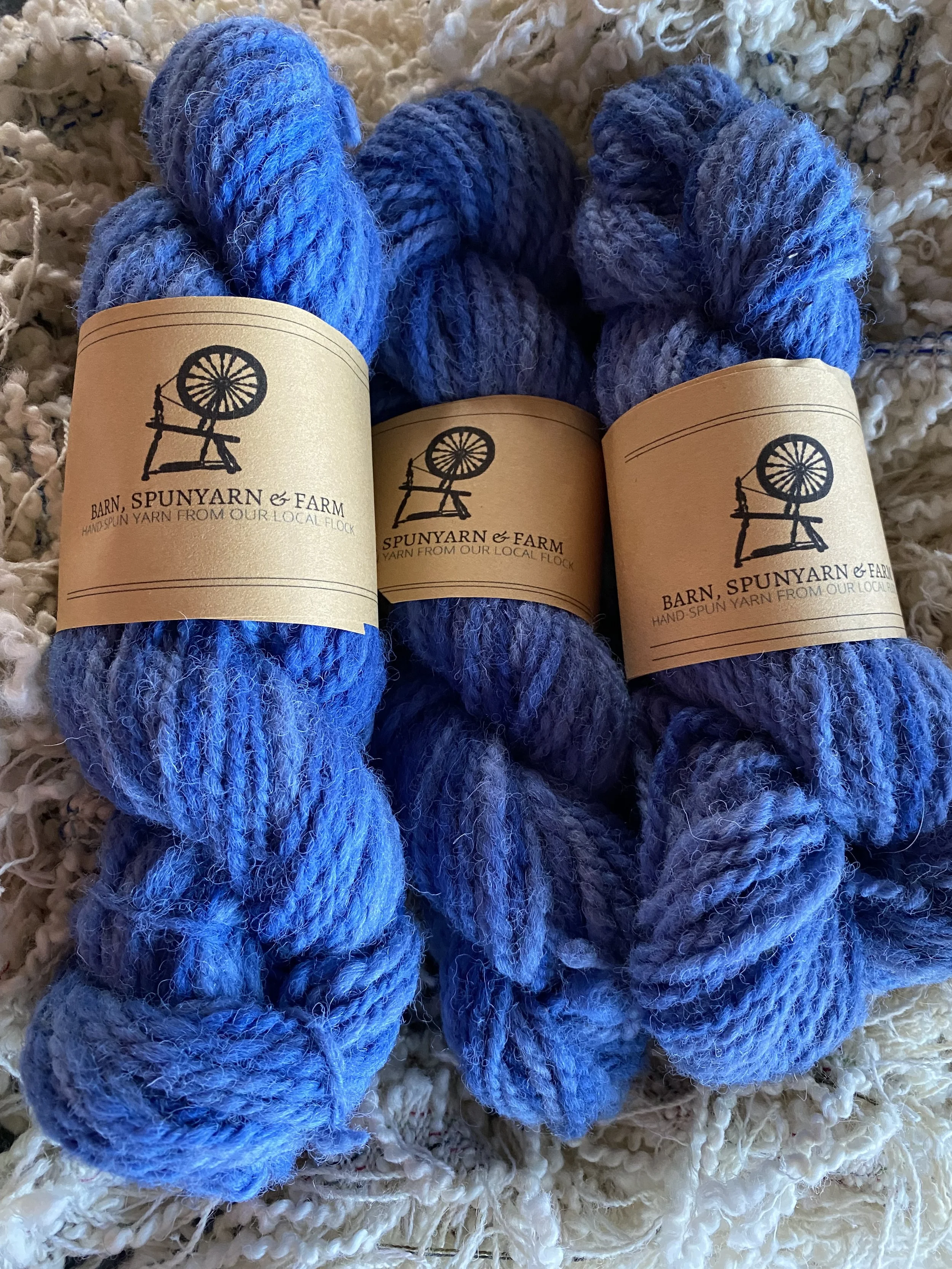 Handspun  "Denim Blue" Yarn