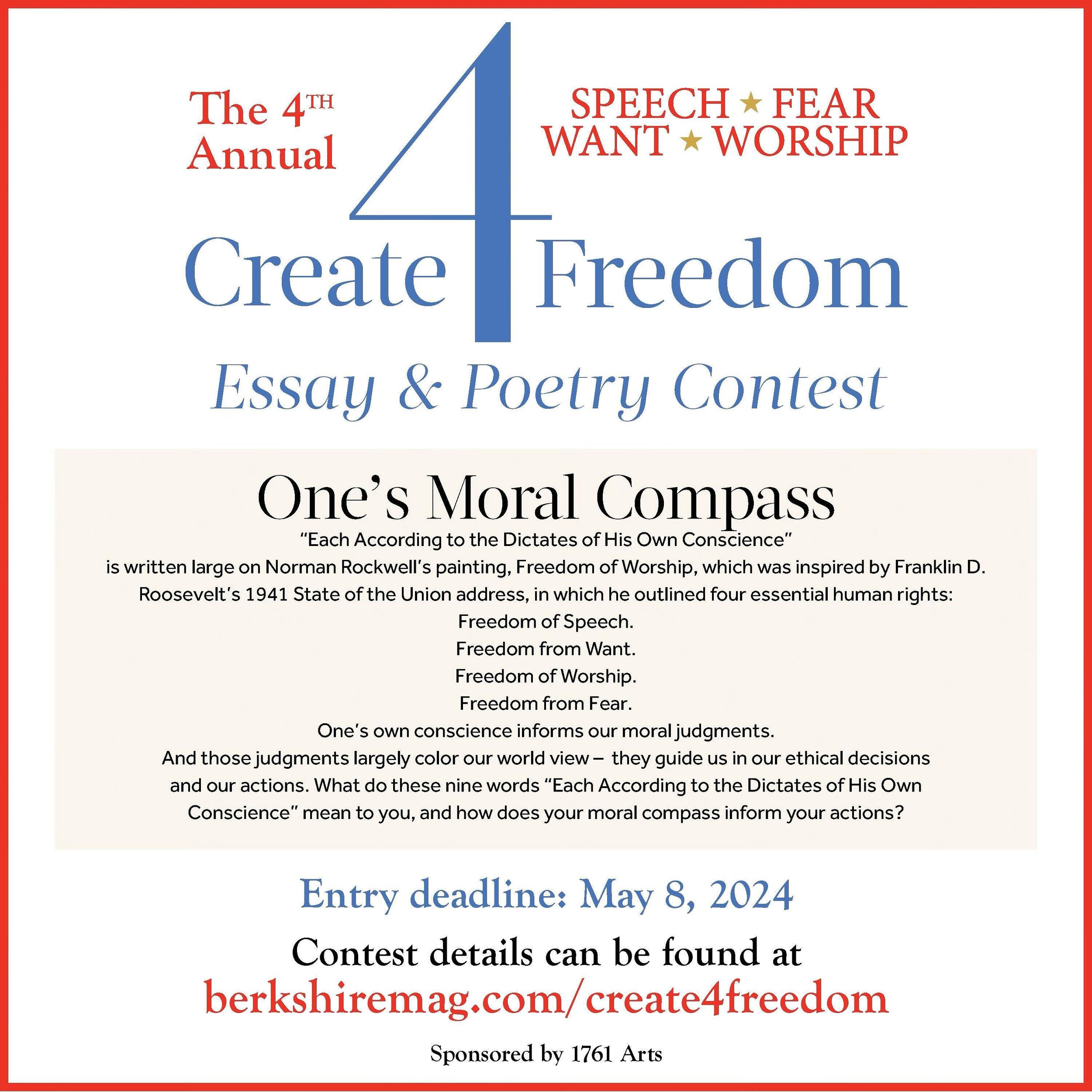 The deadline is coming up for our annual essay and poetry contest&mdash;please submit your entries by Monday. There is a cash prize as well as being published in the July issue of Berkshire Magazine! Details can be found in the link in our profile. #