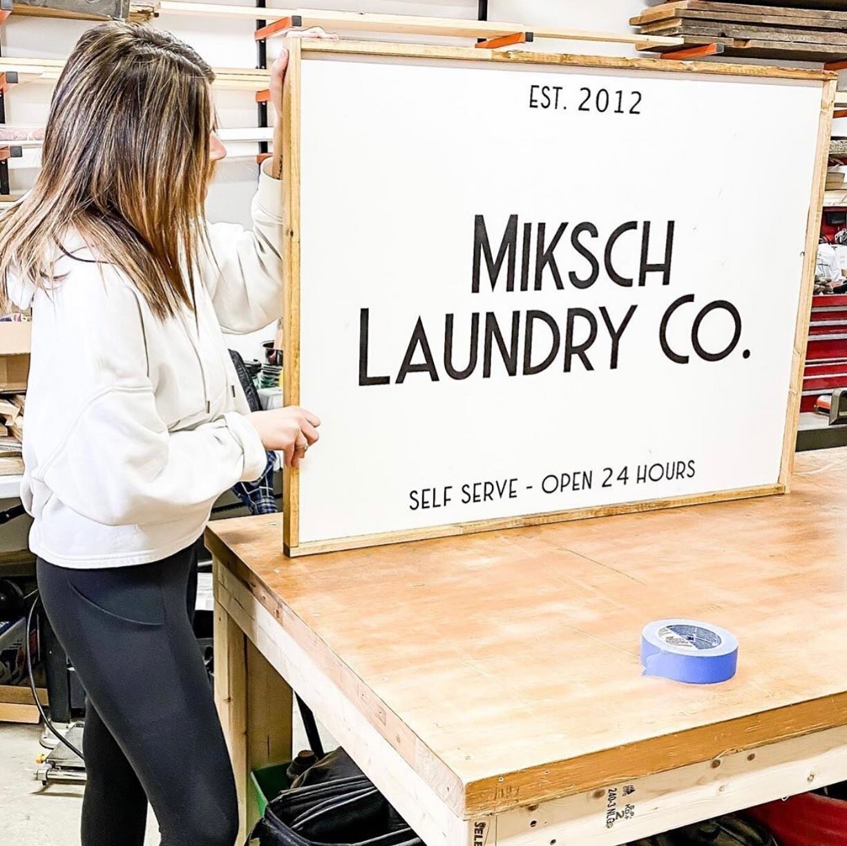 I ordered this awesome sign for our new laundry room, isn&rsquo;t it great? @splinterandjames was a wonderful Etsy shop to work with! I can&rsquo;t wait to have it all come together! 🙌🏼🙌🏼