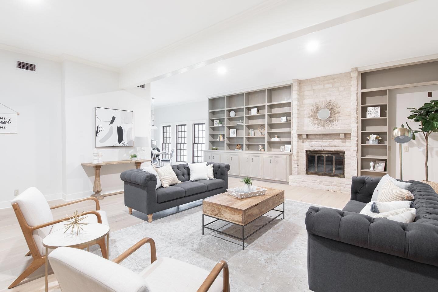 This home had previously been on the market for a year which is forever right now in this current market. The owners hired a new realtor, upgraded some features in the home and hired me to stage 8 rooms. It sold in one weekend at a million dollar pri
