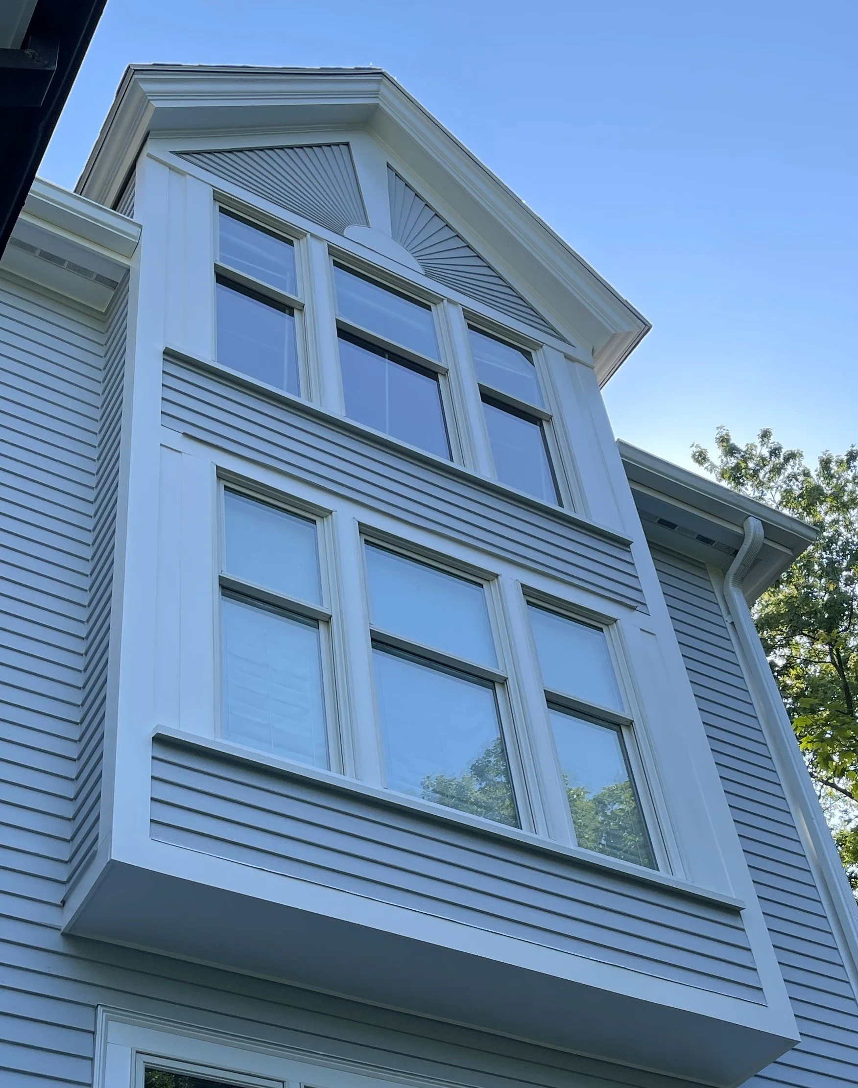 Rotten trim replaced and new windows installed. 