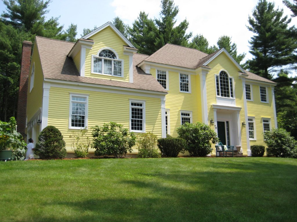 Residential Painting entire house yellow