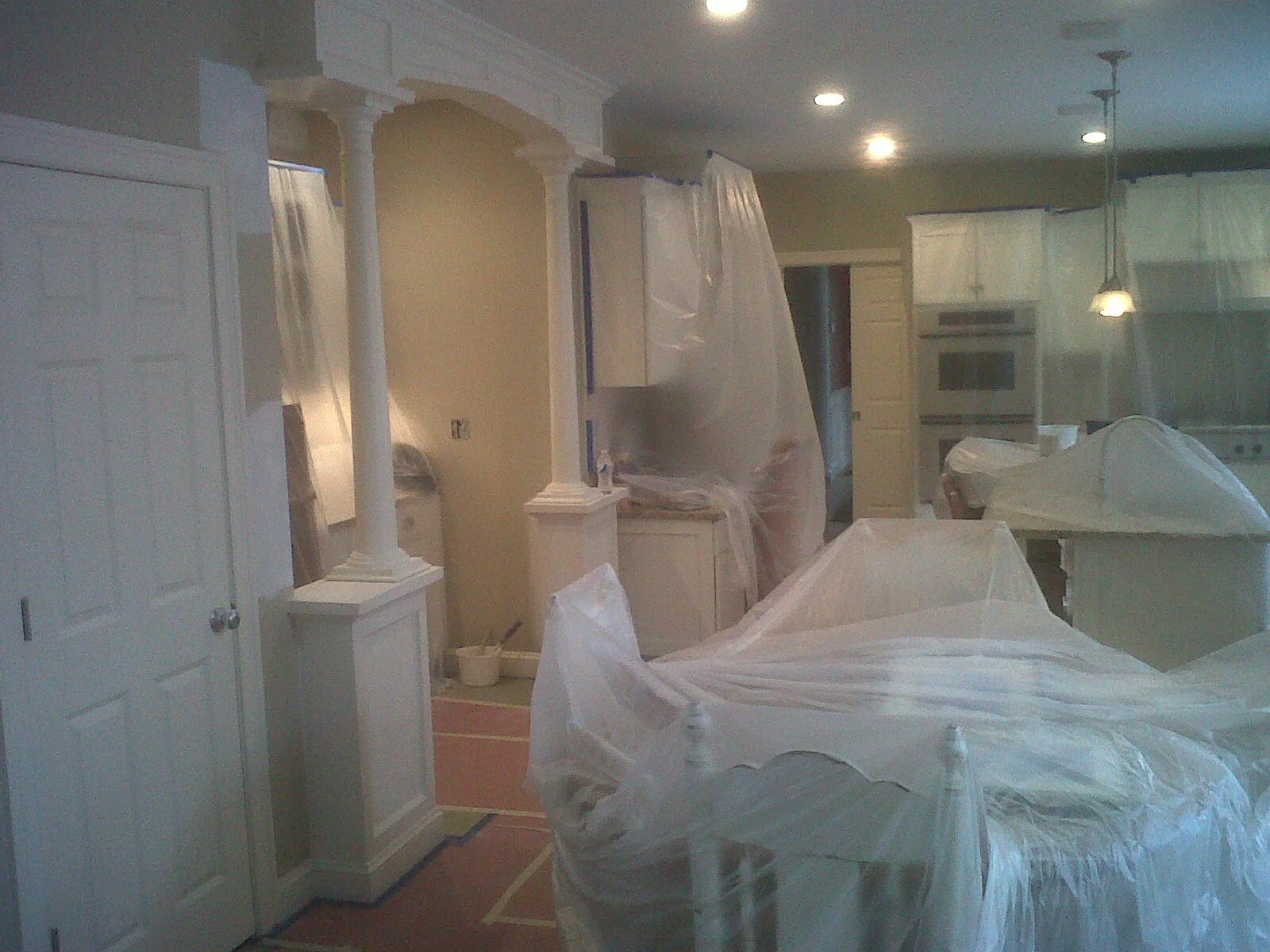 Protecting the room before painting