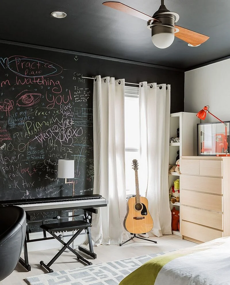 chalkboard walls can be used anywhere