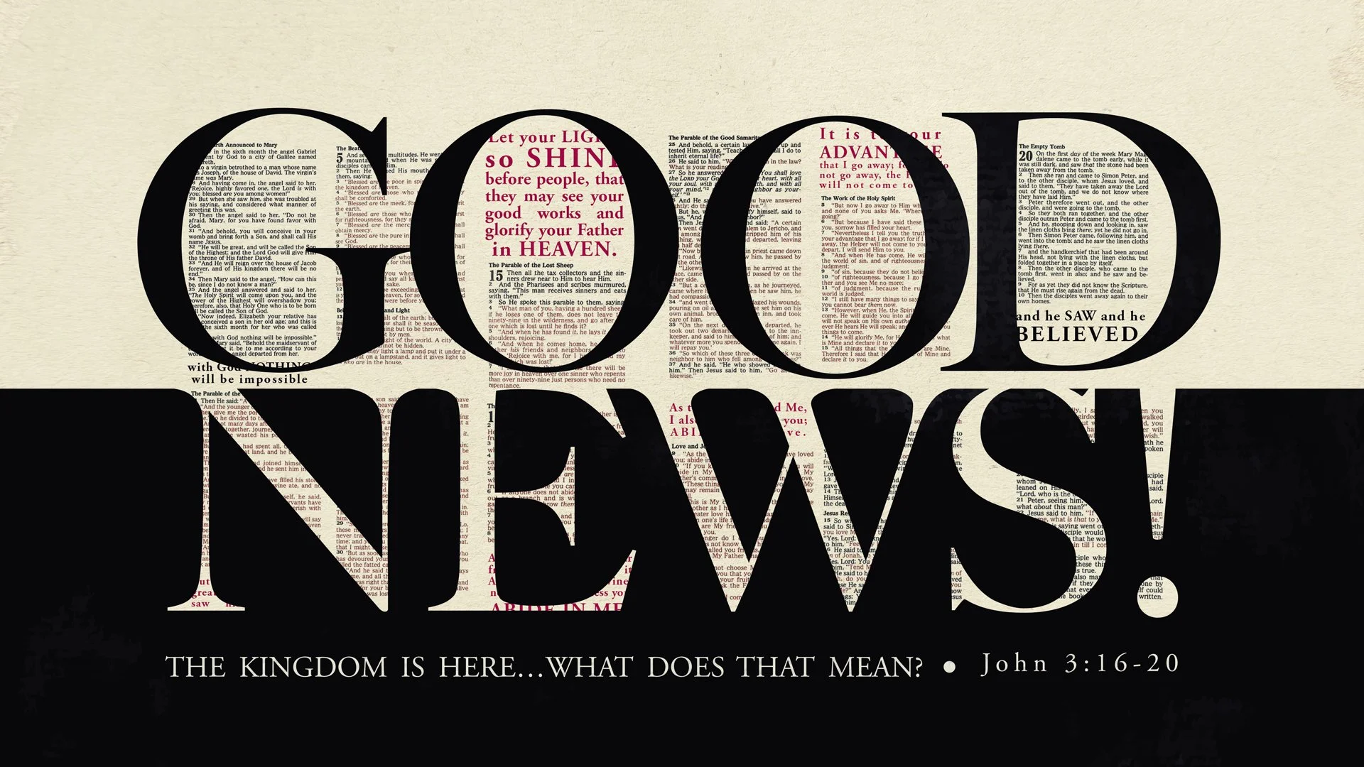 Good News! The Kingdom Is Here…What does that Mean?
