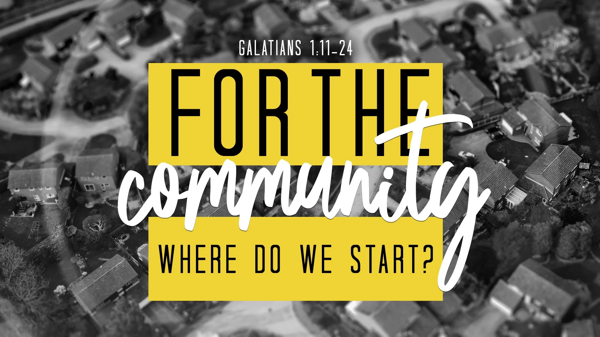 For the Community: Where Do We Start?