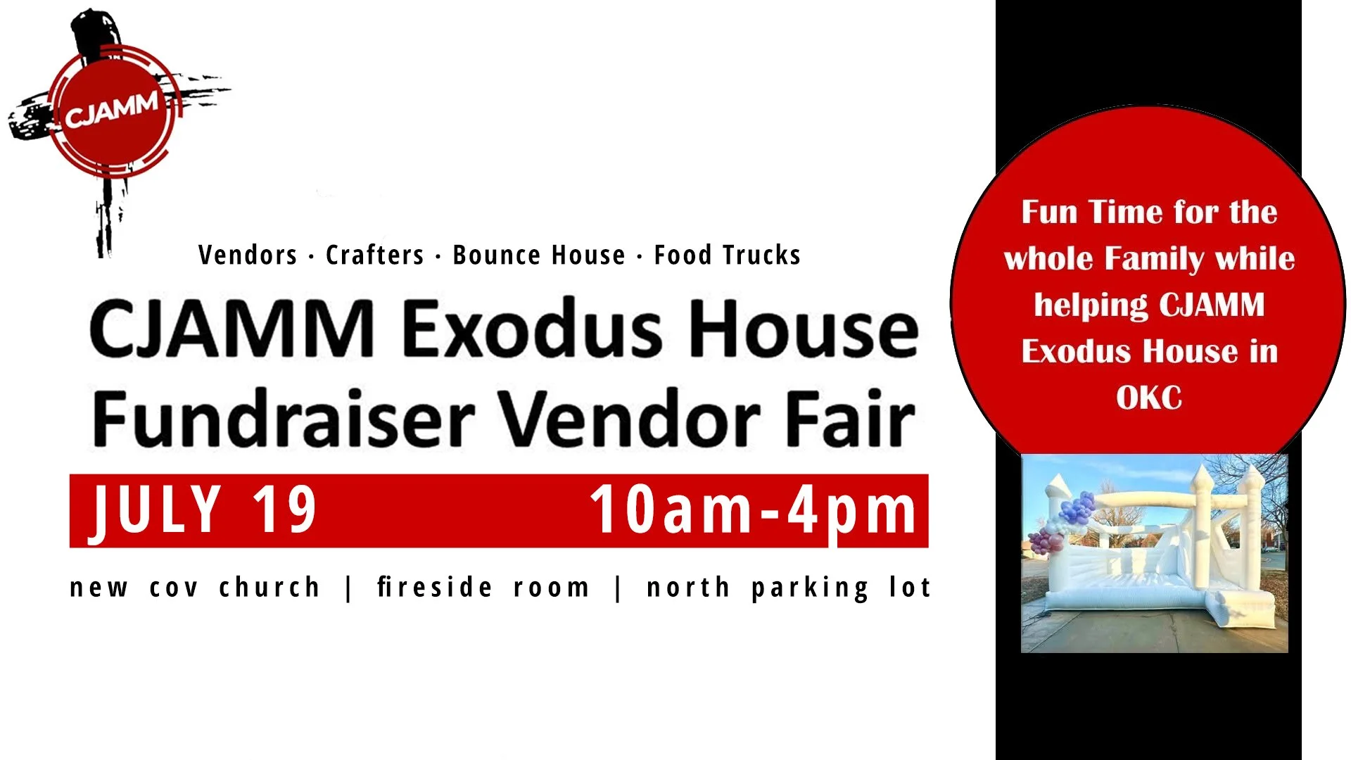 CJAMM Exodus House Fundraiser Vendor Fair