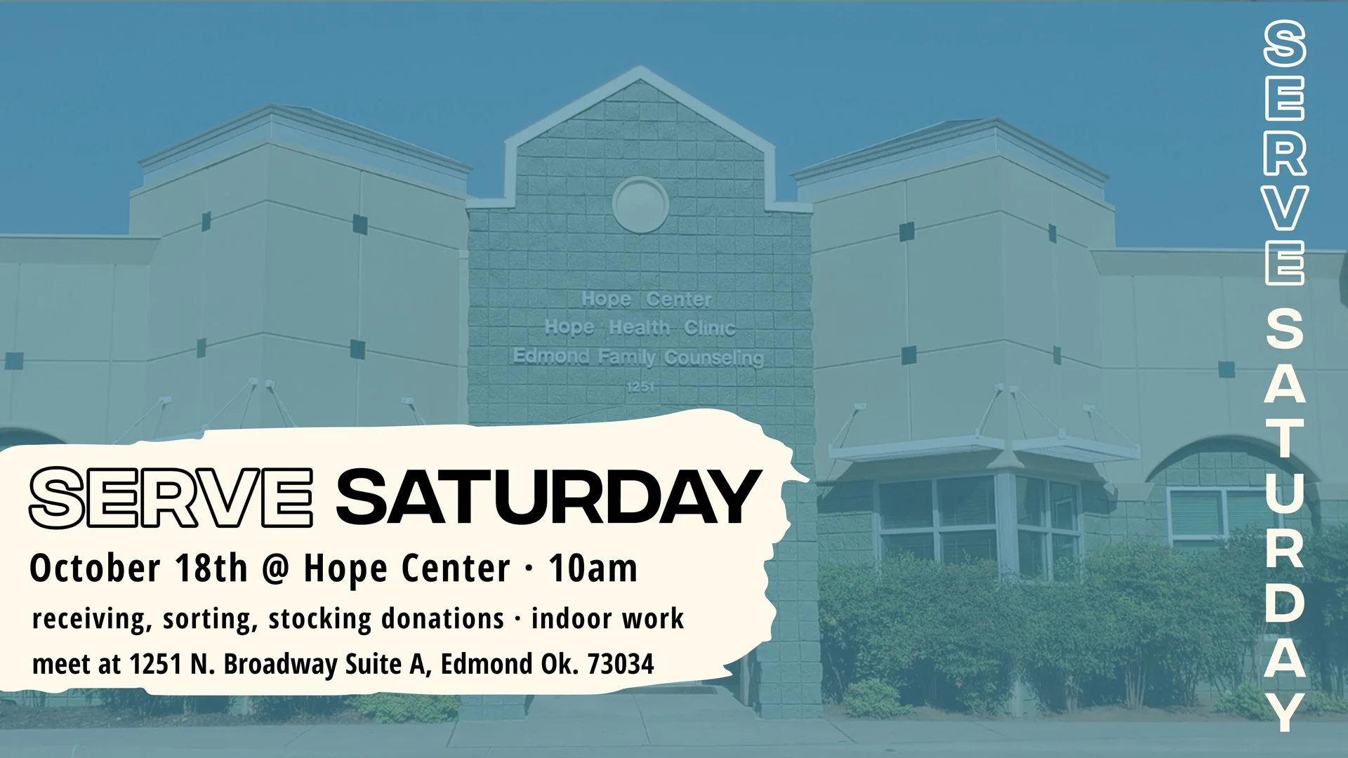 Serve Saturday at the Hope Center
