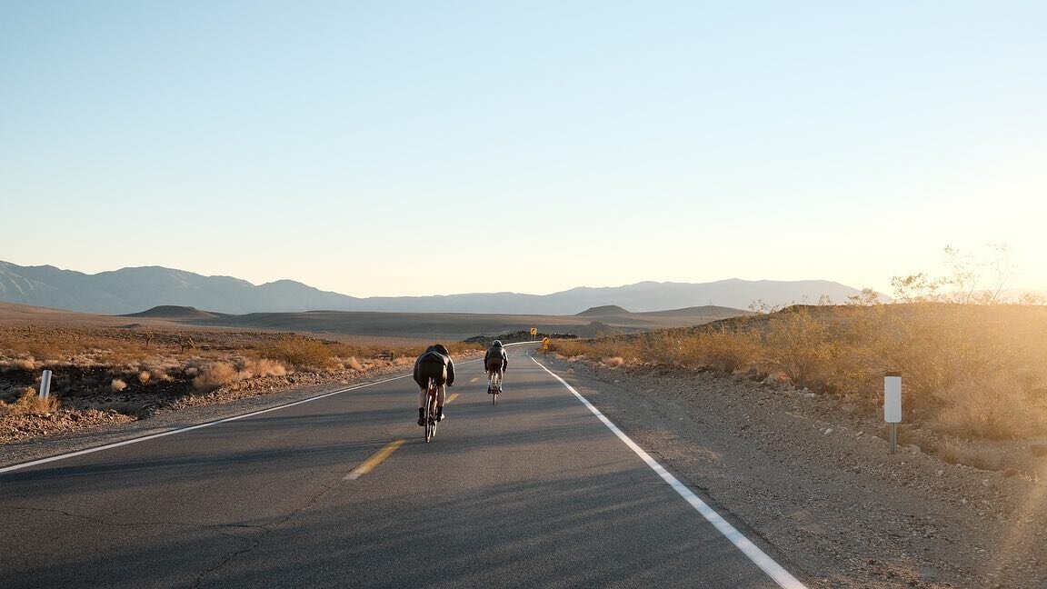 Months long dream realized biking across Death Valley this weekend. Way colder than expected. Than about as hot as expected. Unreal riding with @ken122 and @dominiquepowers (they also took these photos. My photos of them were crooked n bad sorry) unb