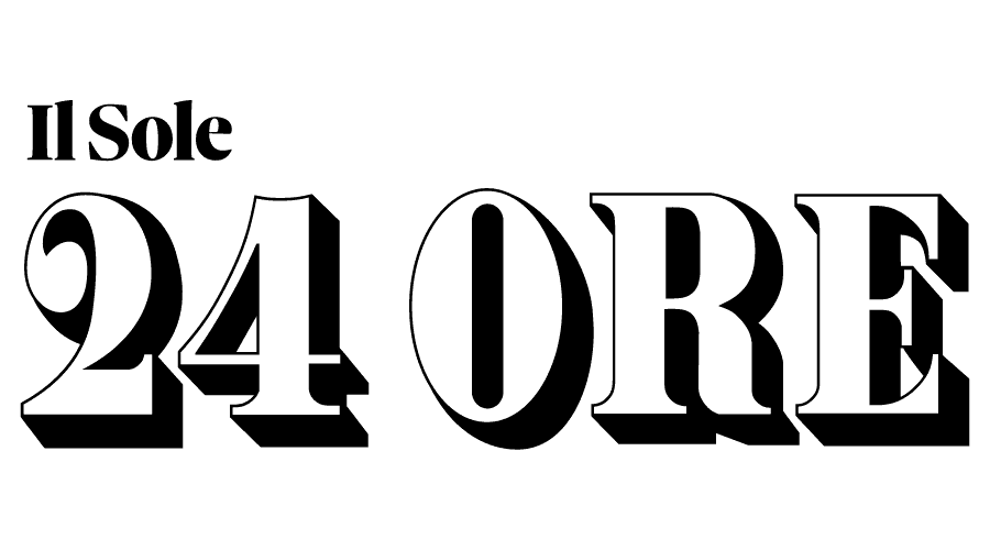 Black-and-white Il Sole 24 ORE logo, one of the publishers Olympia Media Group represents.