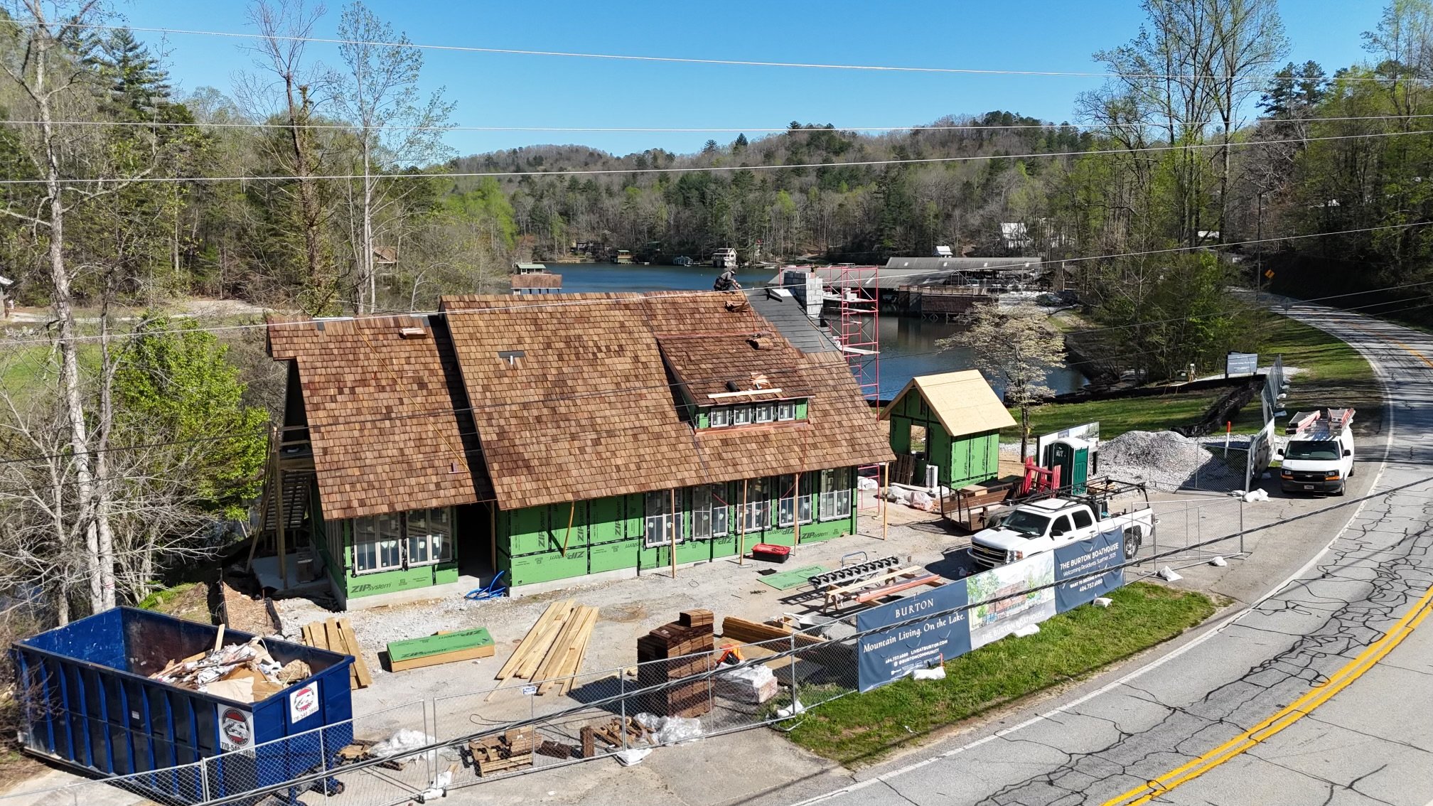 April '25: Progress on Burton Boathouse, opening summer '25
