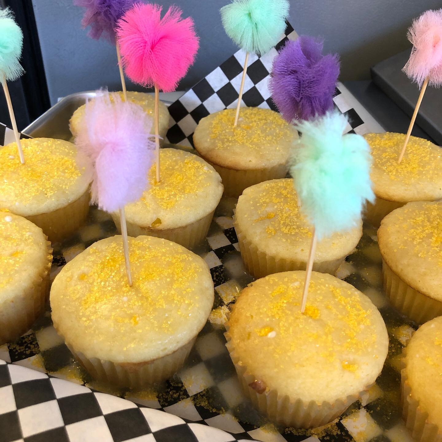 Because sometimes you just need a lemonade cupcake to get you through the day. Sweets today here at the BBQ! Swing by. We&rsquo;re here til 6pm.