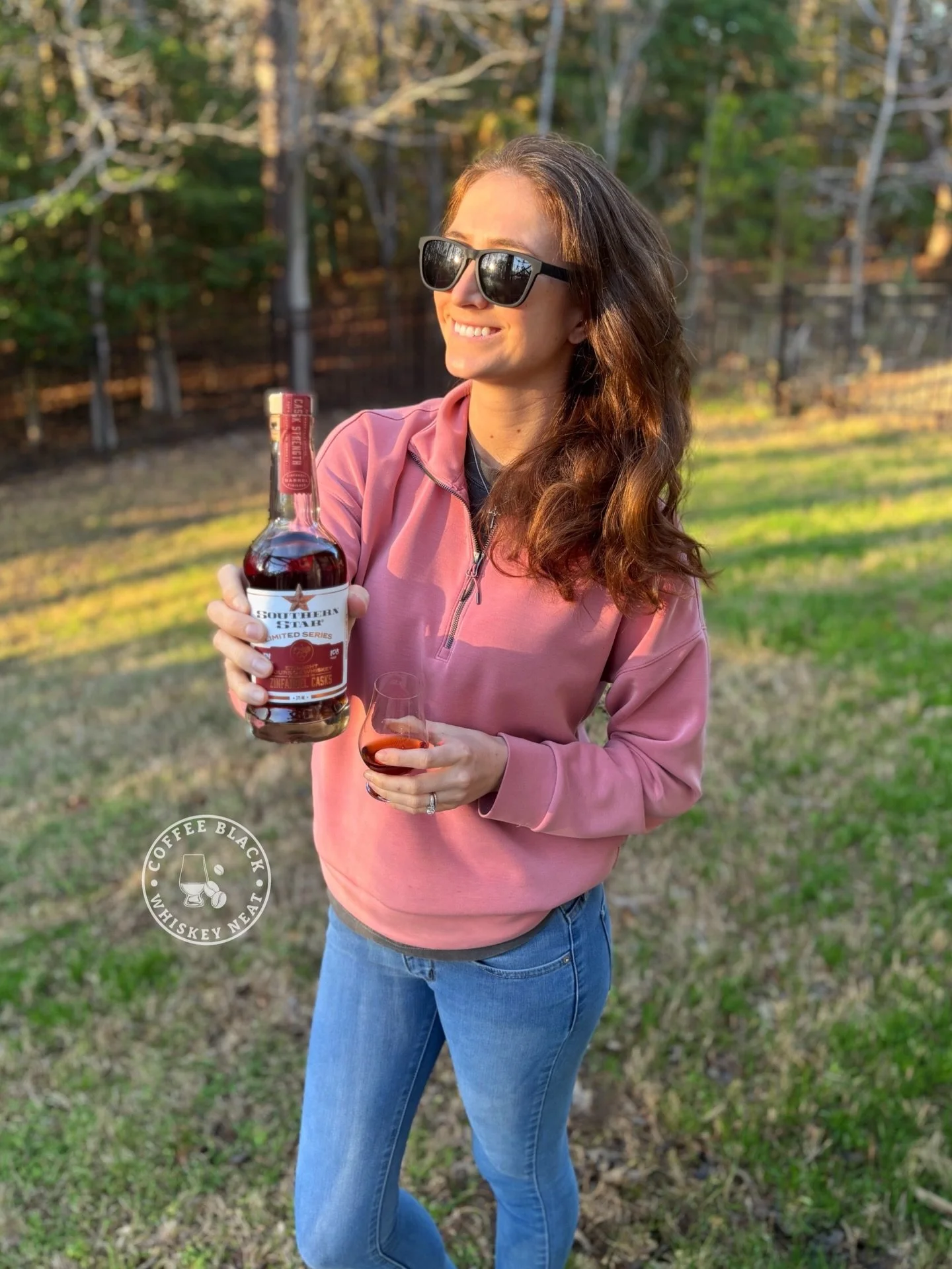 Soaking up these sunny Carolina days with the newest release from @southerndistilling a 108 proof bourbon finished in Zinfandel casks. This one brings notes of red gummy bears and grape soda on the nose followed by strawberry jam and tannic oak on th