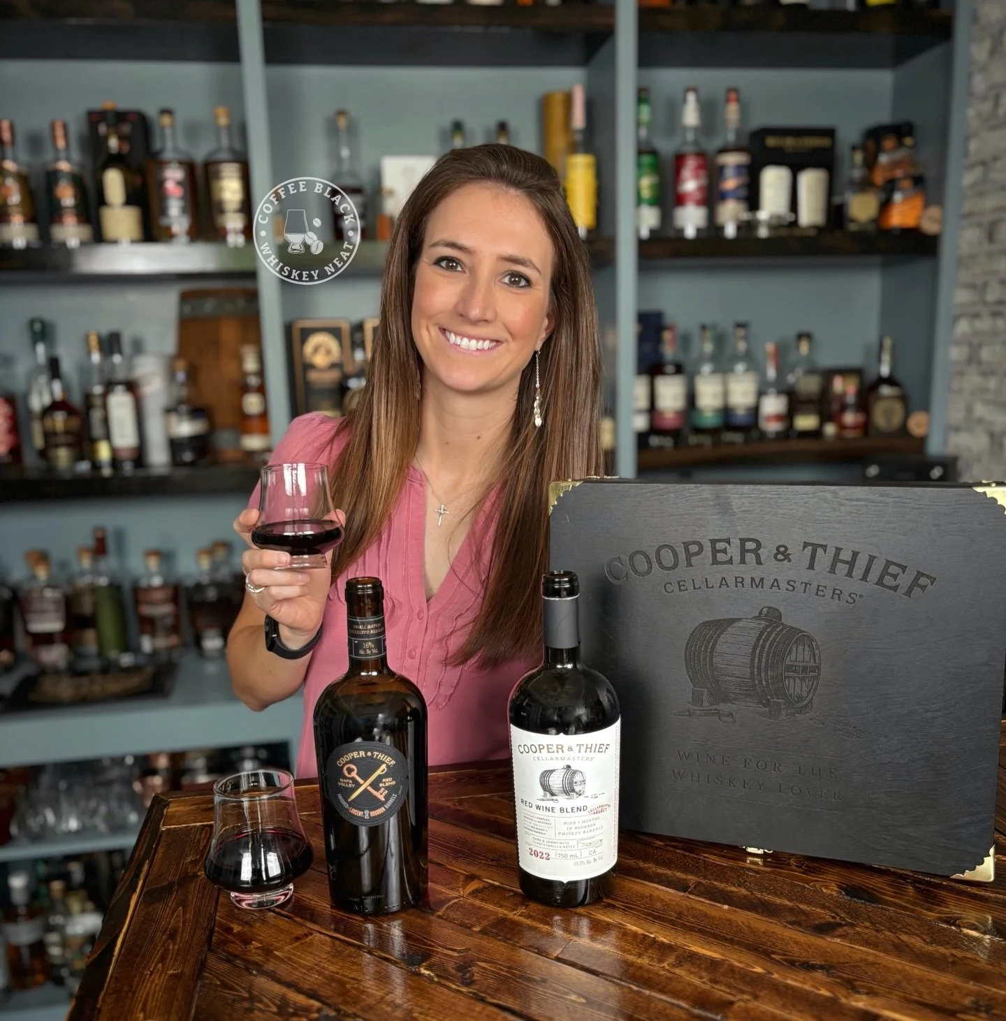 Wine for whiskey lovers? Have you tried any bourbon barrel finished wine before? @cooperandthief recently released a Napa valley red blend finished in  @larcenybourbon for 2 months. Bringing notes of blackberry, oak, and toffee you can taste the bour