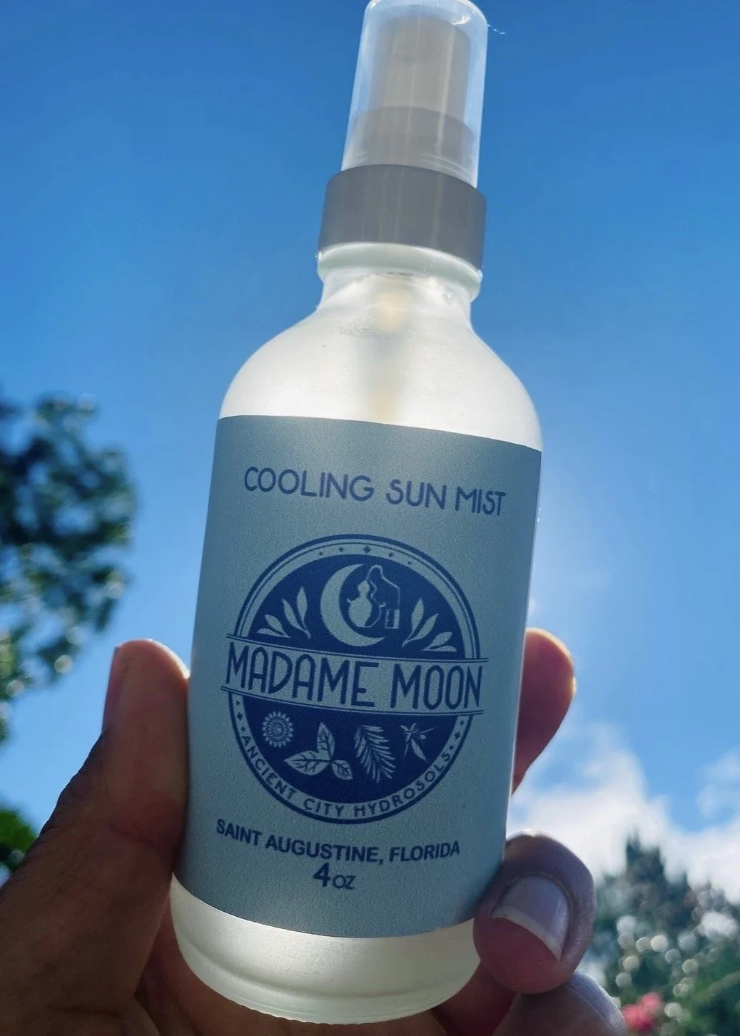 cooling sun mist. after sun care. skin care. hydrosol blend