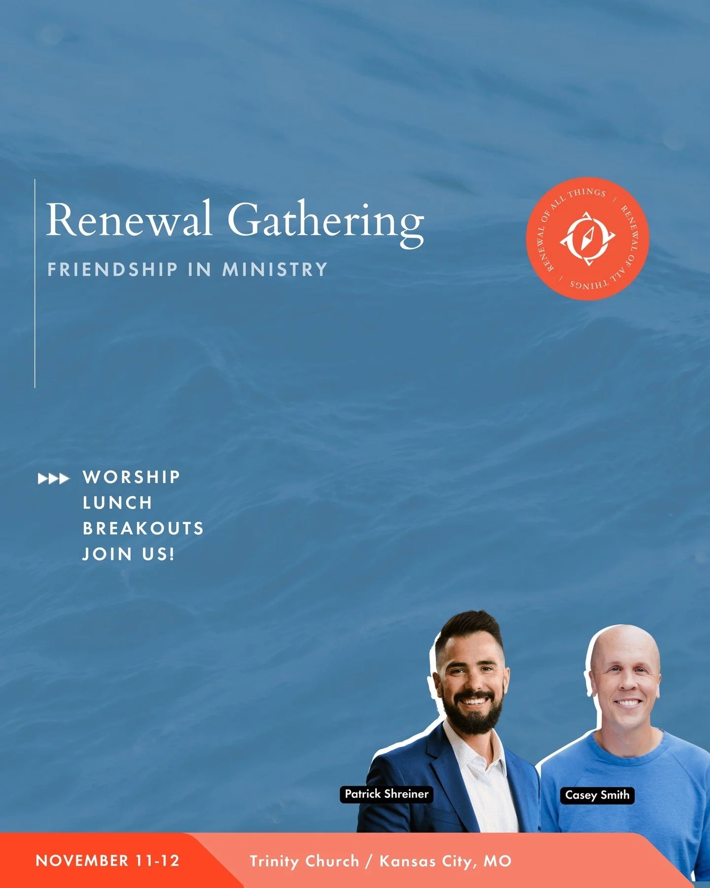Good friends. Honest prayer. Shared stories. Deep renewal. Join us in Kansas City for our next Renewal Gathering, a space for ministry leaders to be restored through friendship and the gospel.
📅 November 11–12
🎙️ Patrick Schreiner & Case