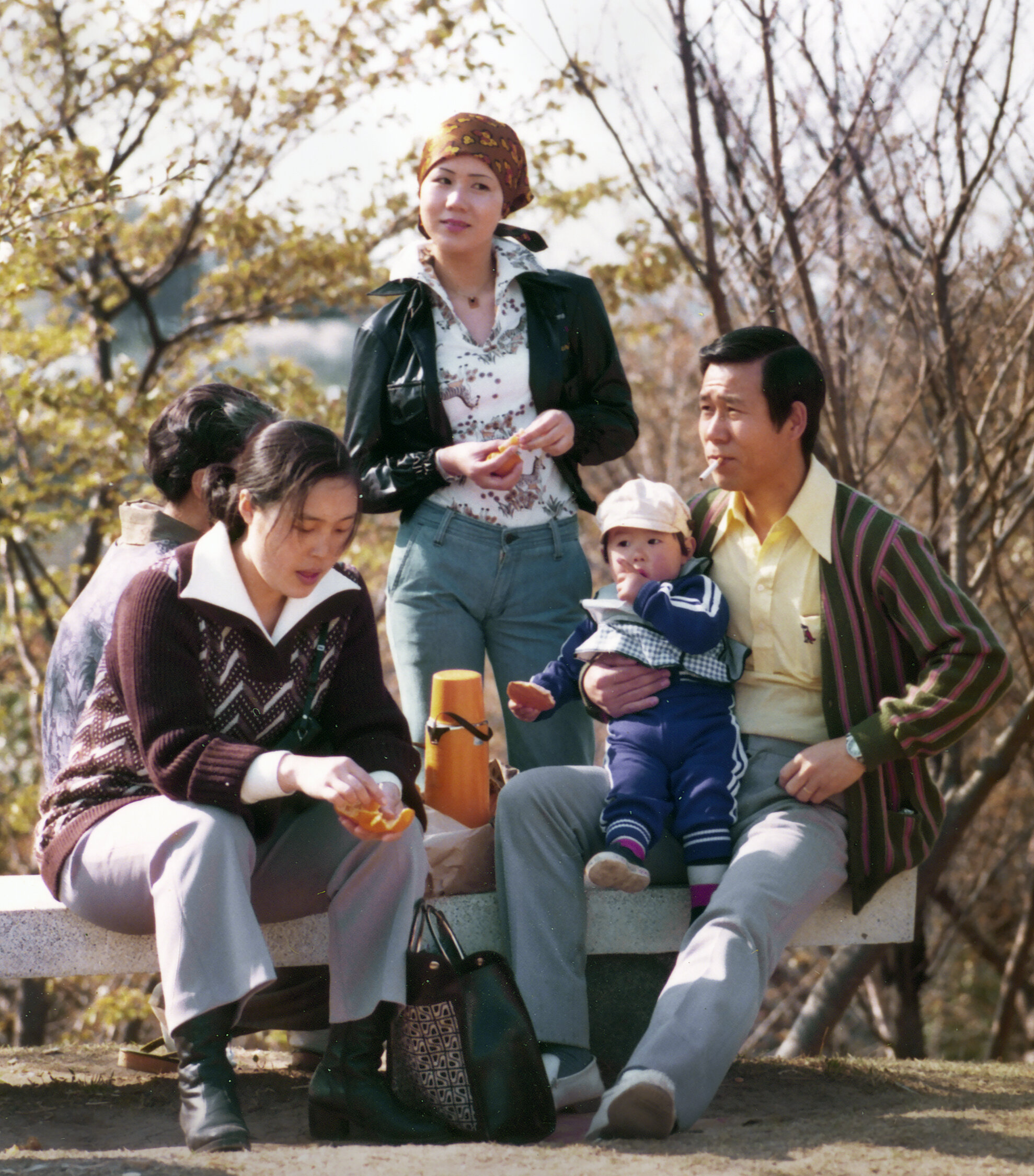Family outing, Yokosuka, April 1977.