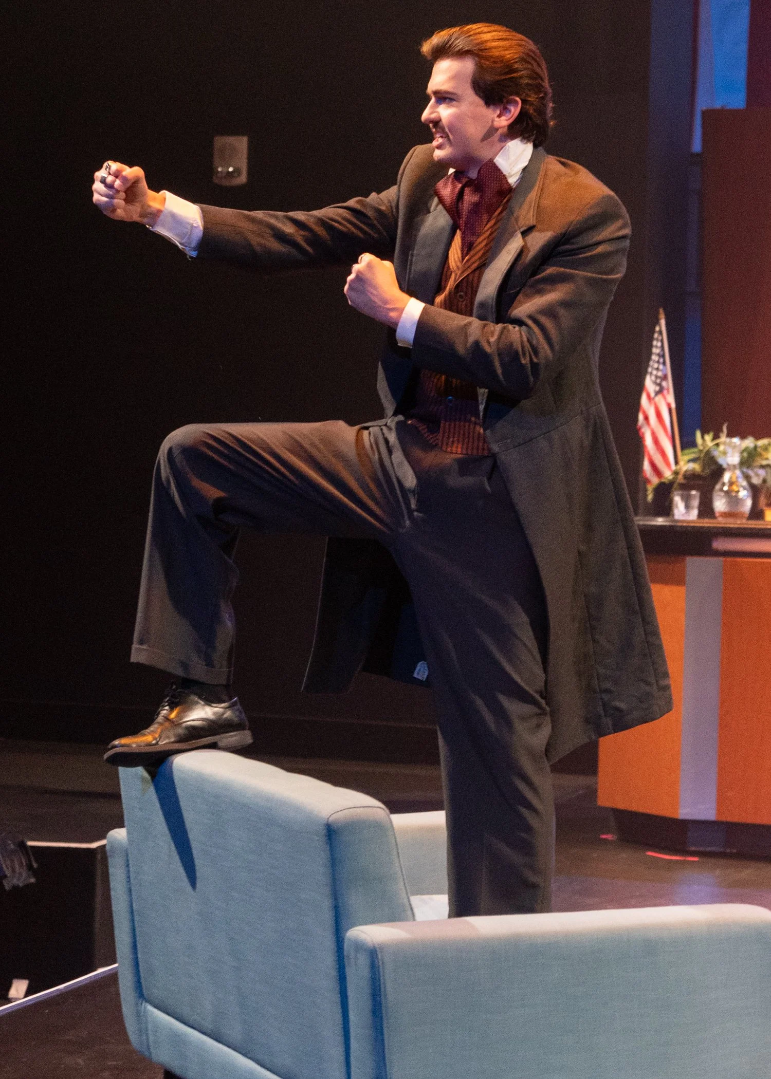 Jarrett Bloom as John Wilkes Booth in Assassins at the Zeiders American Dream Theater with Full Circle Productions (2026) 
