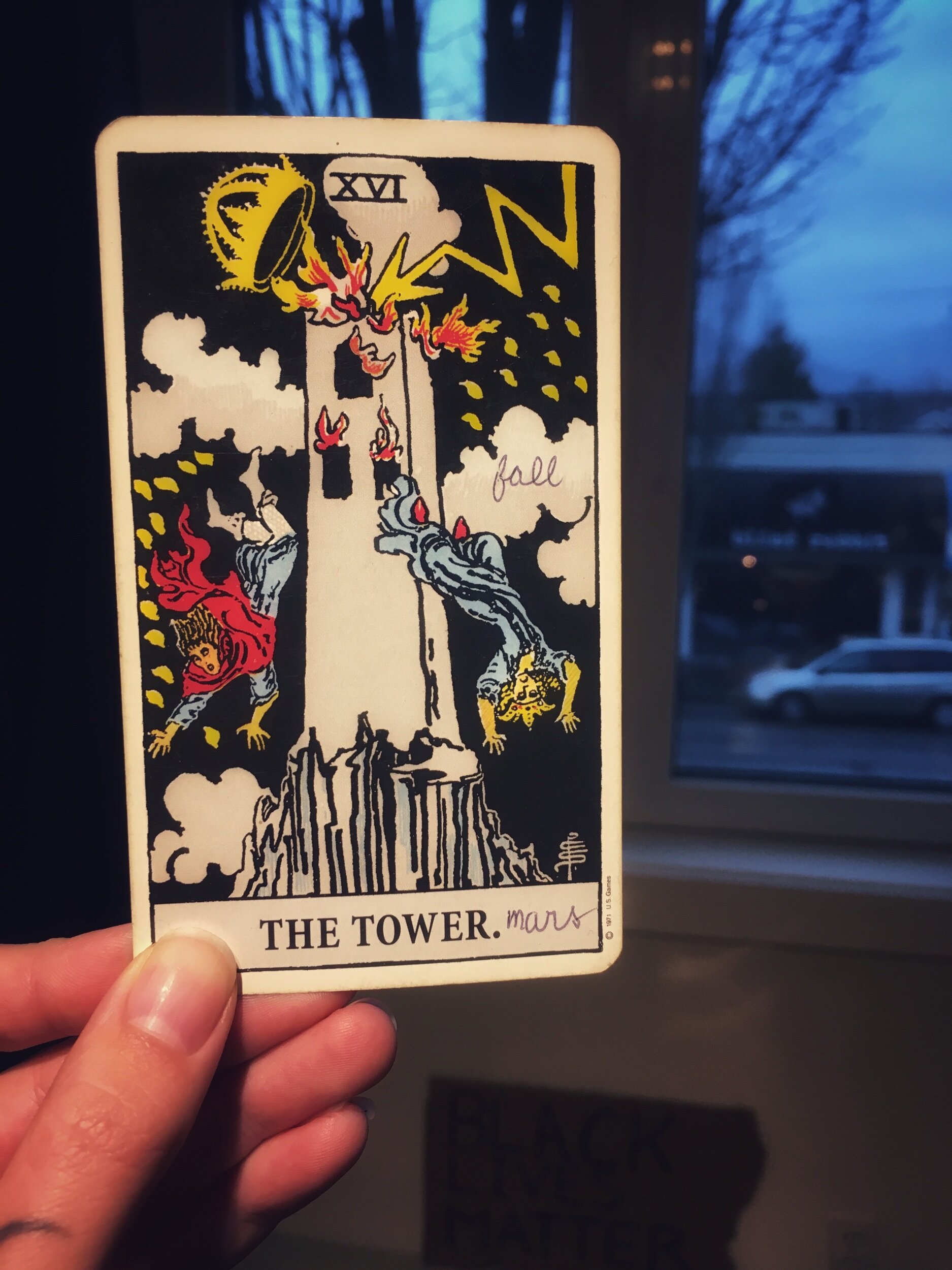 huh At cigaret The Tower Card — GOOD SIGIL handcrafted tarot jewellery
