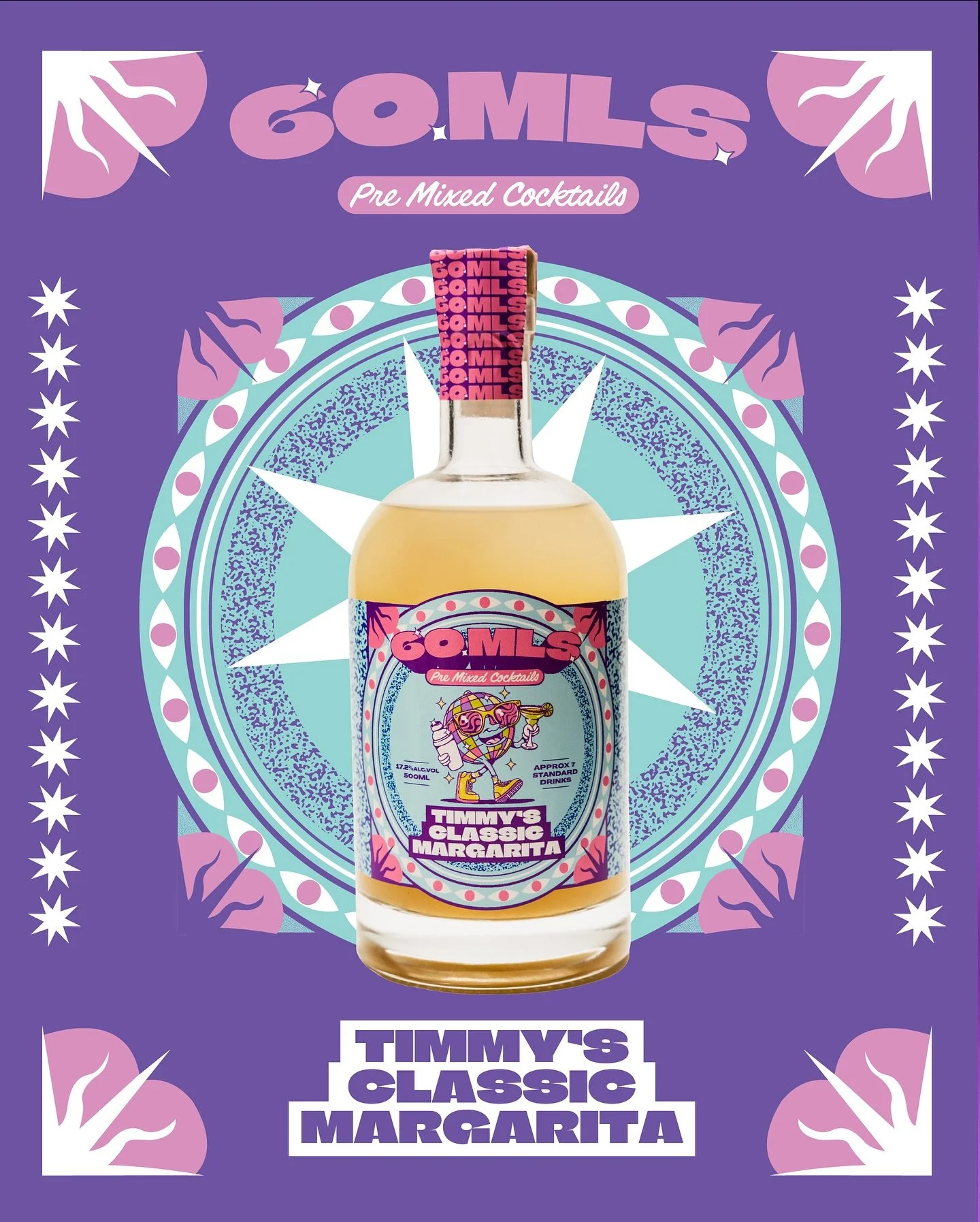 Margarita weather is upon us! (Let&rsquo;s be honest it never really left us, it&rsquo;s a year round tasty treat)
@sixtymls has launched its first pre mixed cocktail and we were tasked with creating a design that brought that zingy flavour. She&rsqu