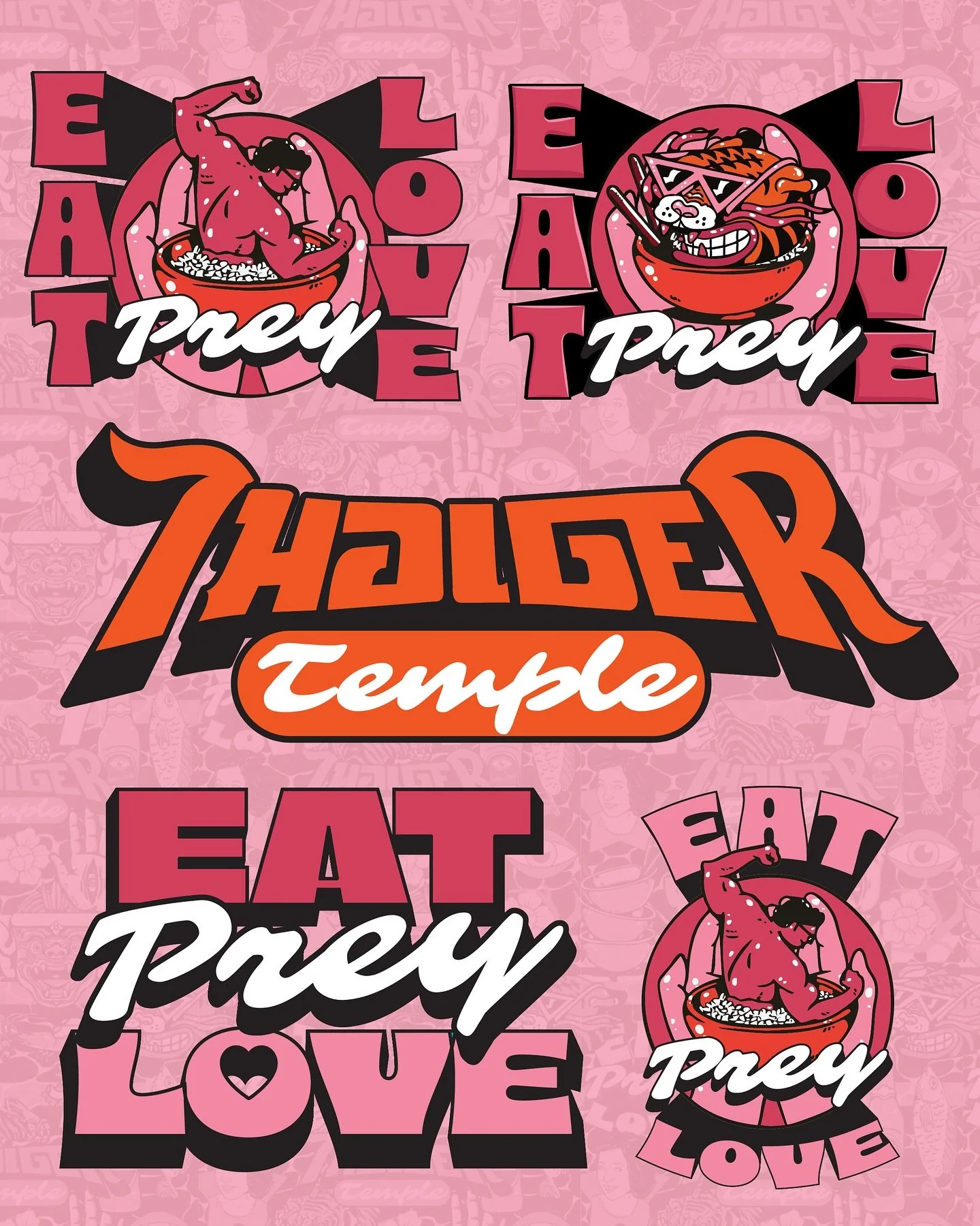 @thaigertemple
Brand refresh, including all printing collateral with a suite of illustrative elements to juice up their physical and online presence.
We also jazzed up the bar with a new mural and lighting.