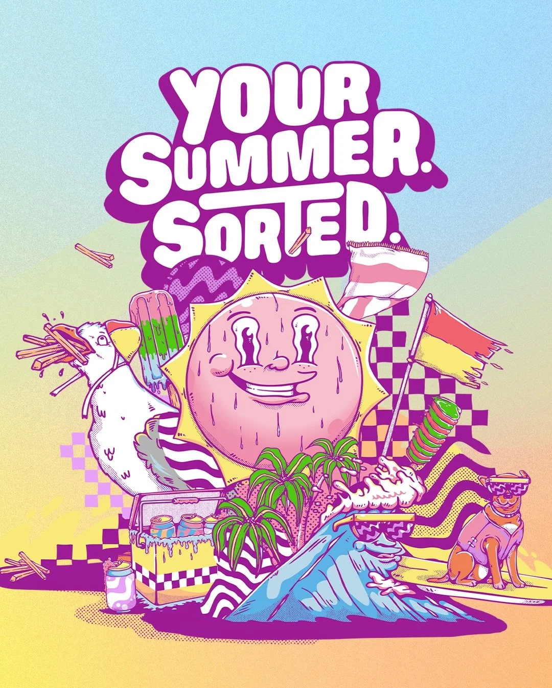 Last year, I worked with @apple to help bring their summer campaign &lsquo;Your Summer. Sorted.&rsquo; to life. The idea was to create a series of illustrations that speak to a range of quintessential activities that make summer Down Under so unique.