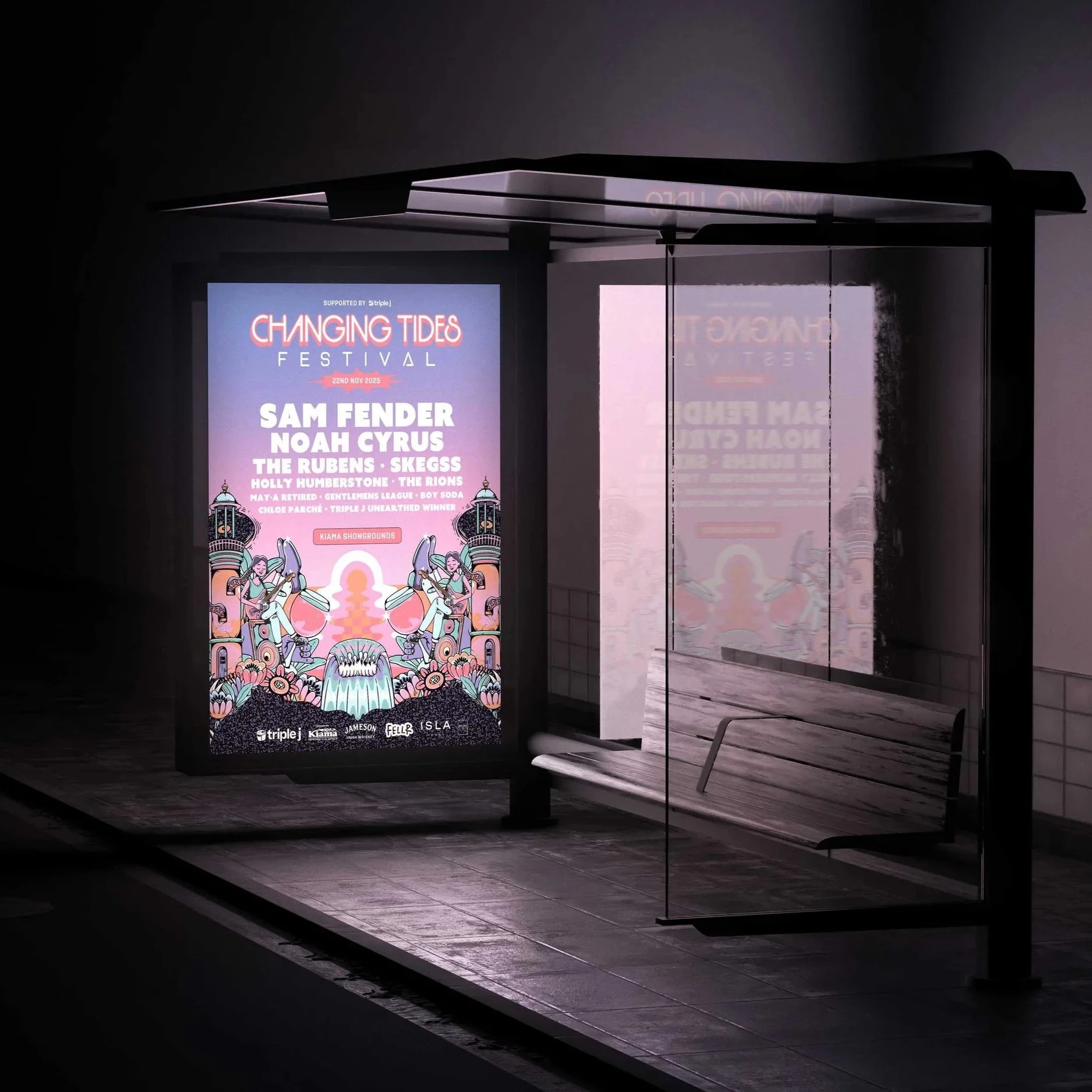 Changing Tides Festival poster Biffybrentano