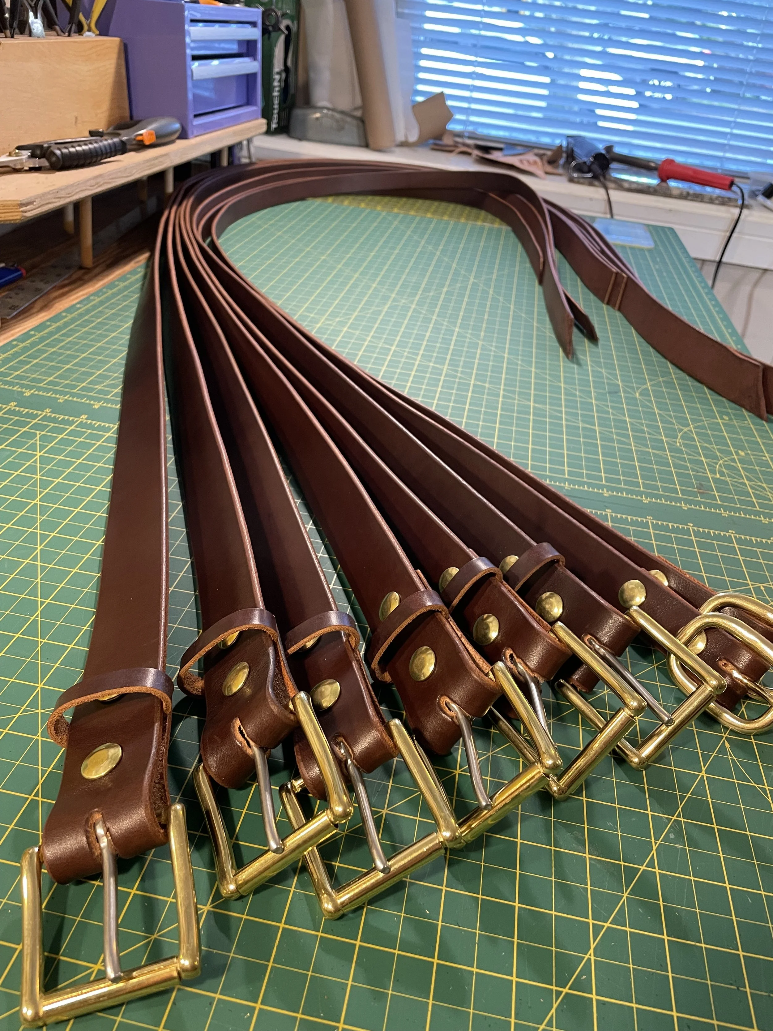 Brown Leather Belt in 8-9 oz Hermann Oak by Radjuli — Radjuli