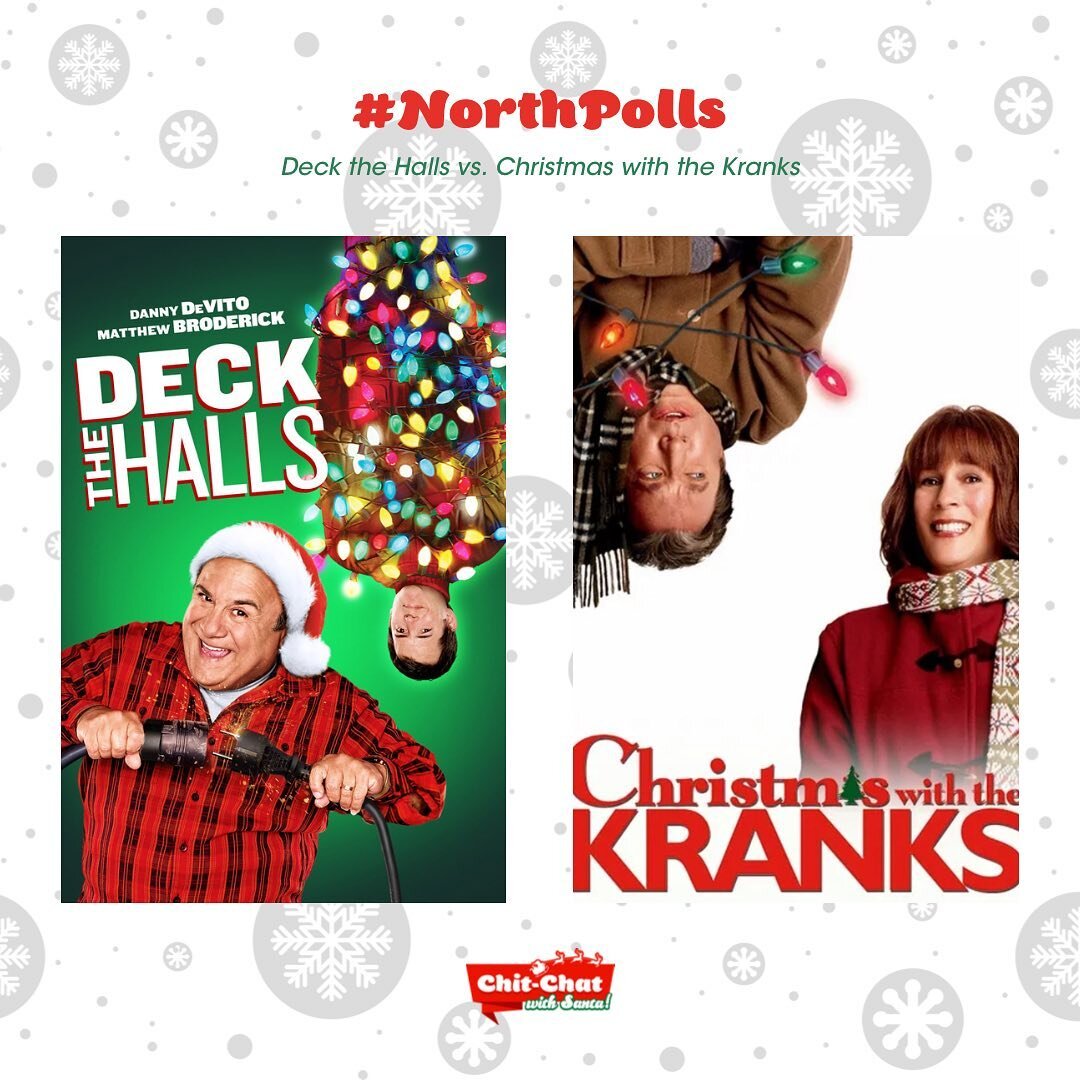 Only a few days left to watch all the Christmas movies you can! Which one of these two films would you rather watch? 💚❤️ #NorthPolls