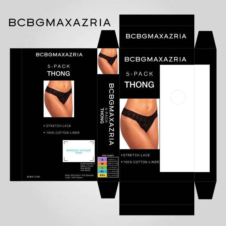 BCBG 5-Pack Thong 