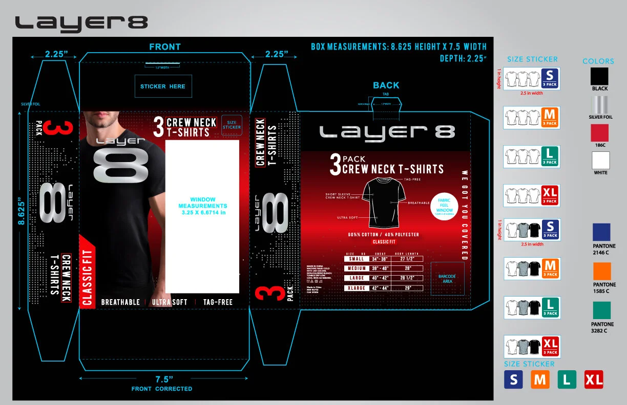 Layer 8 Mens Crew Neck Box