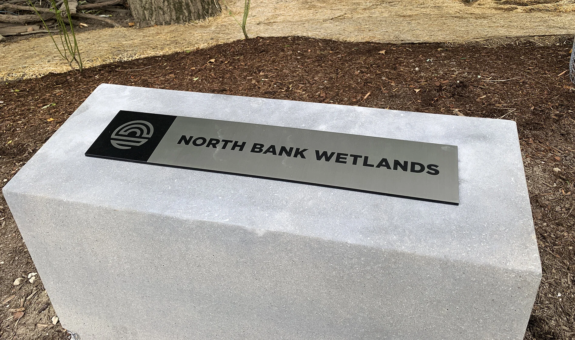 Park monument plaque