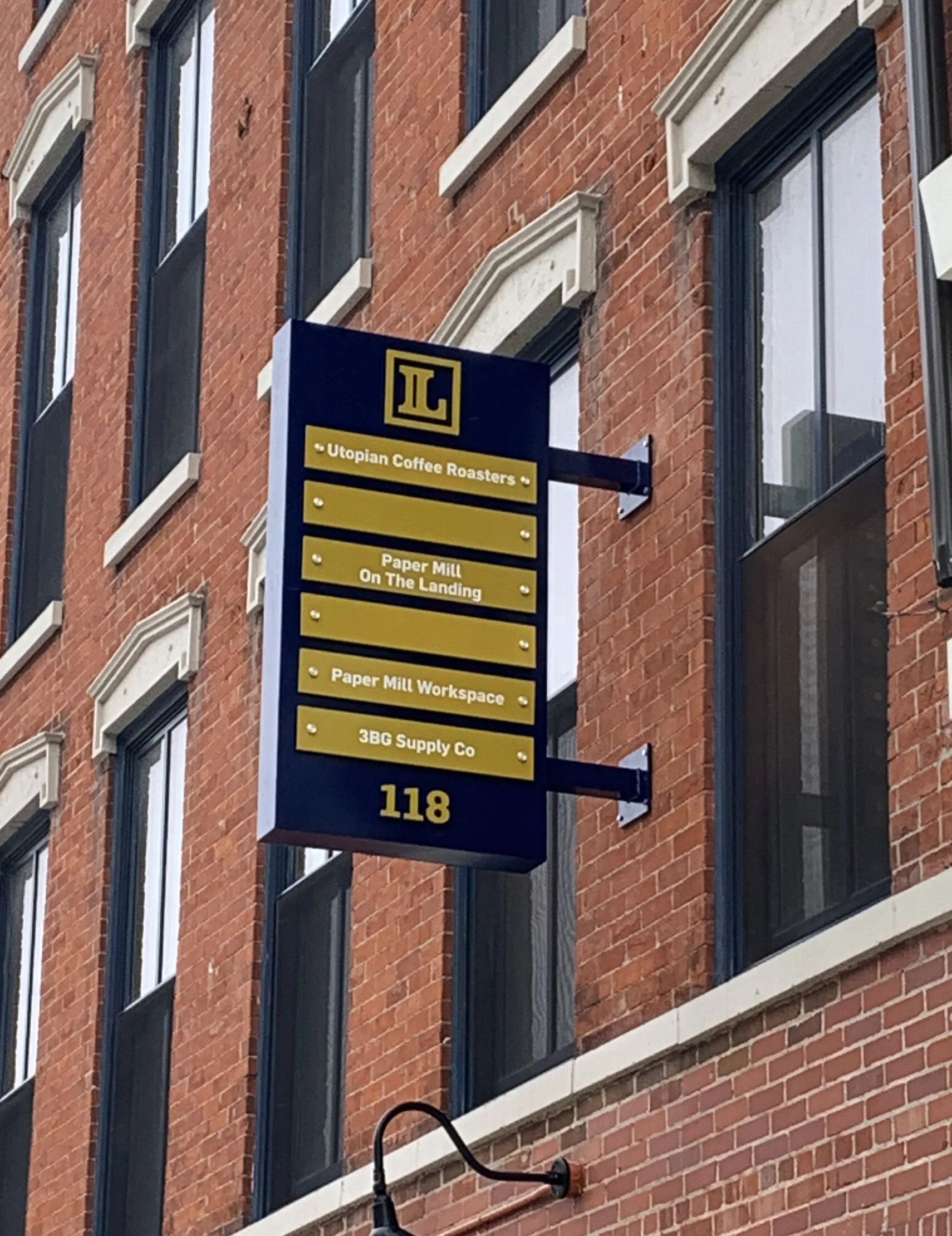 Blade sign for building 118