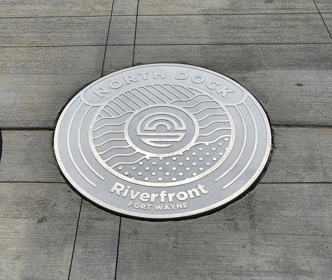 Medallion after installation