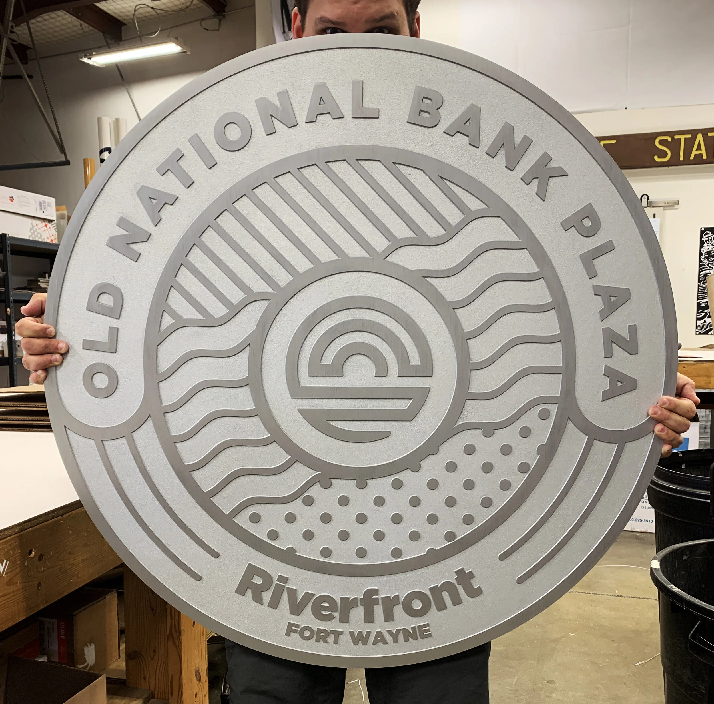 Ground medallions before installation