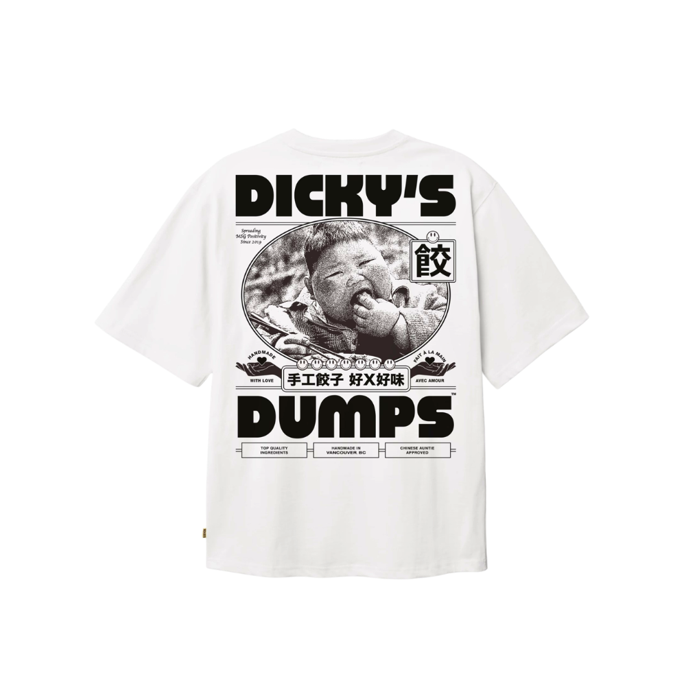 Dicky's Dumps x Woodbird Tee: The Kid (White)