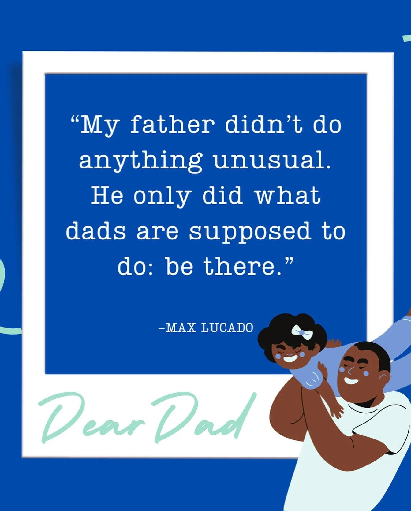 Happy Father&rsquo;s Day to all the men taking care of the future generation!!