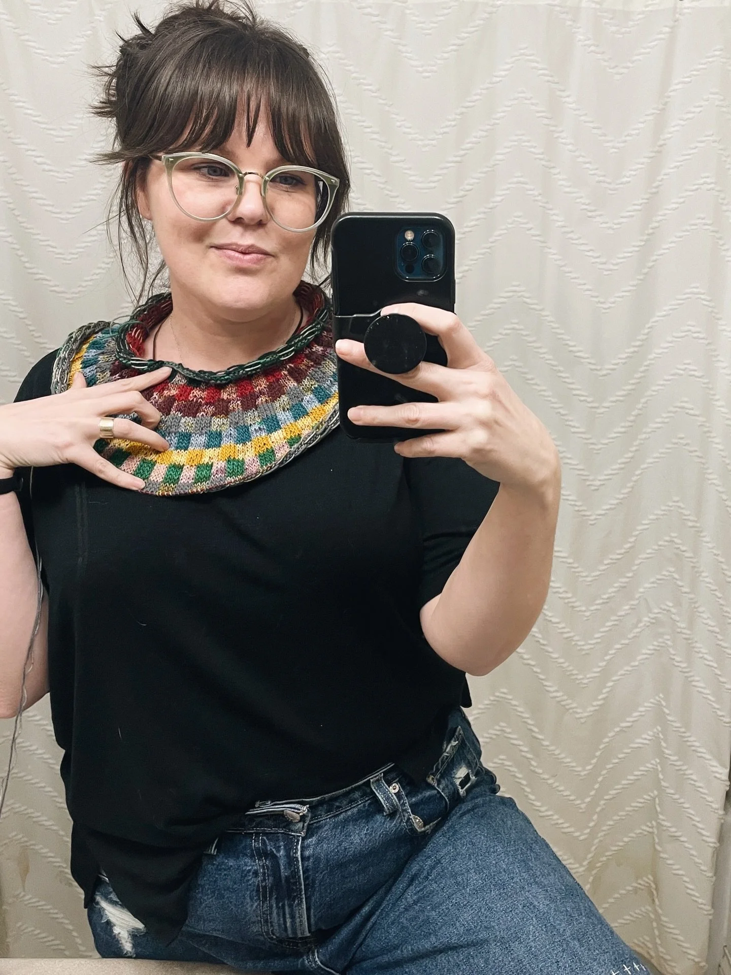 If you needed a sign to restart your current WIP with colours you love &mdash; this is it! 

I was not impressed with my original yoke (swipe left to see it) and I&rsquo;m so happy that I just restarted with a whole new palette. It&rsquo;s brighter, 