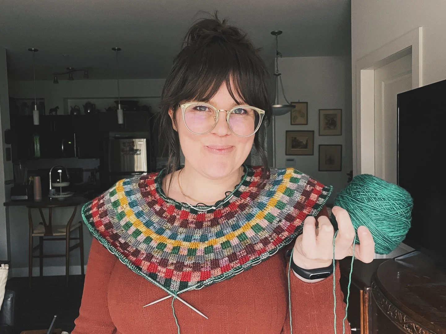 Don&rsquo;t mind me. Just enjoying my most favourite part of knitting a sweater &mdash; the first try on 💕💕

What&rsquo;s your favourite part?

✨want to hear all about it? I talk about this knit in my latest YouTube video. Check my profile link! ✨